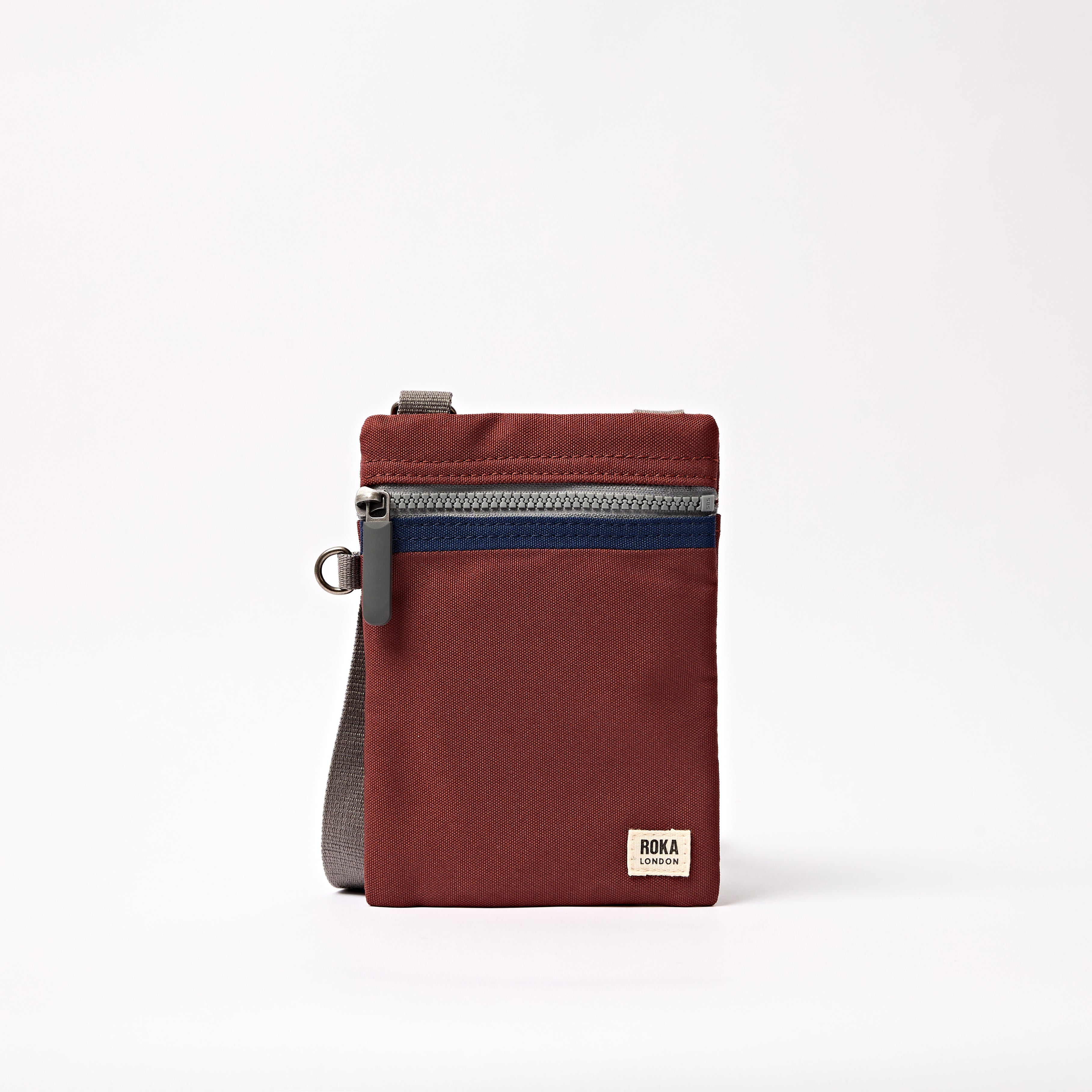 Roka London Chelsea mobilveske henna stripe ekstra liten