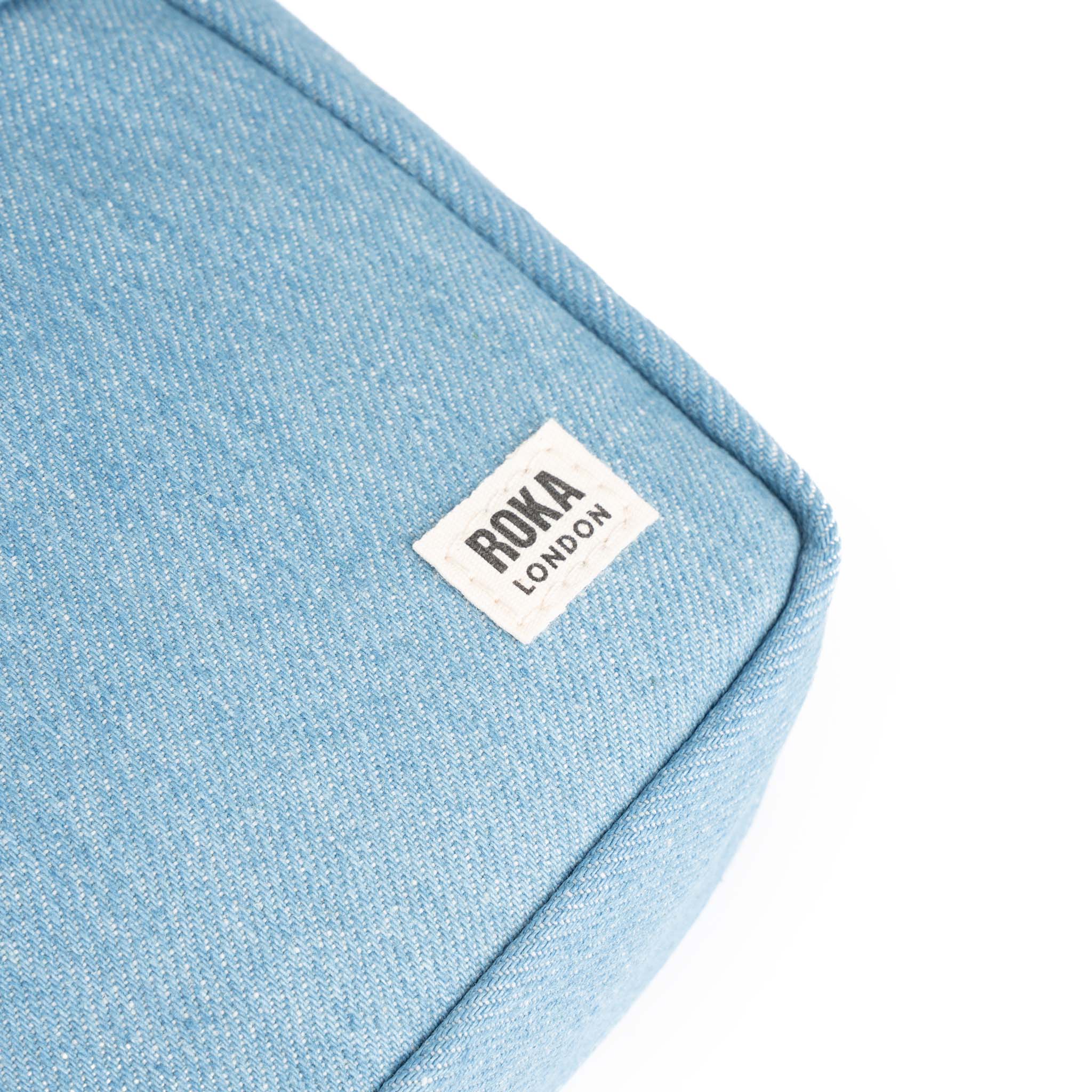 Roka London Bond Pocket skulderveske denim liten 1,5L