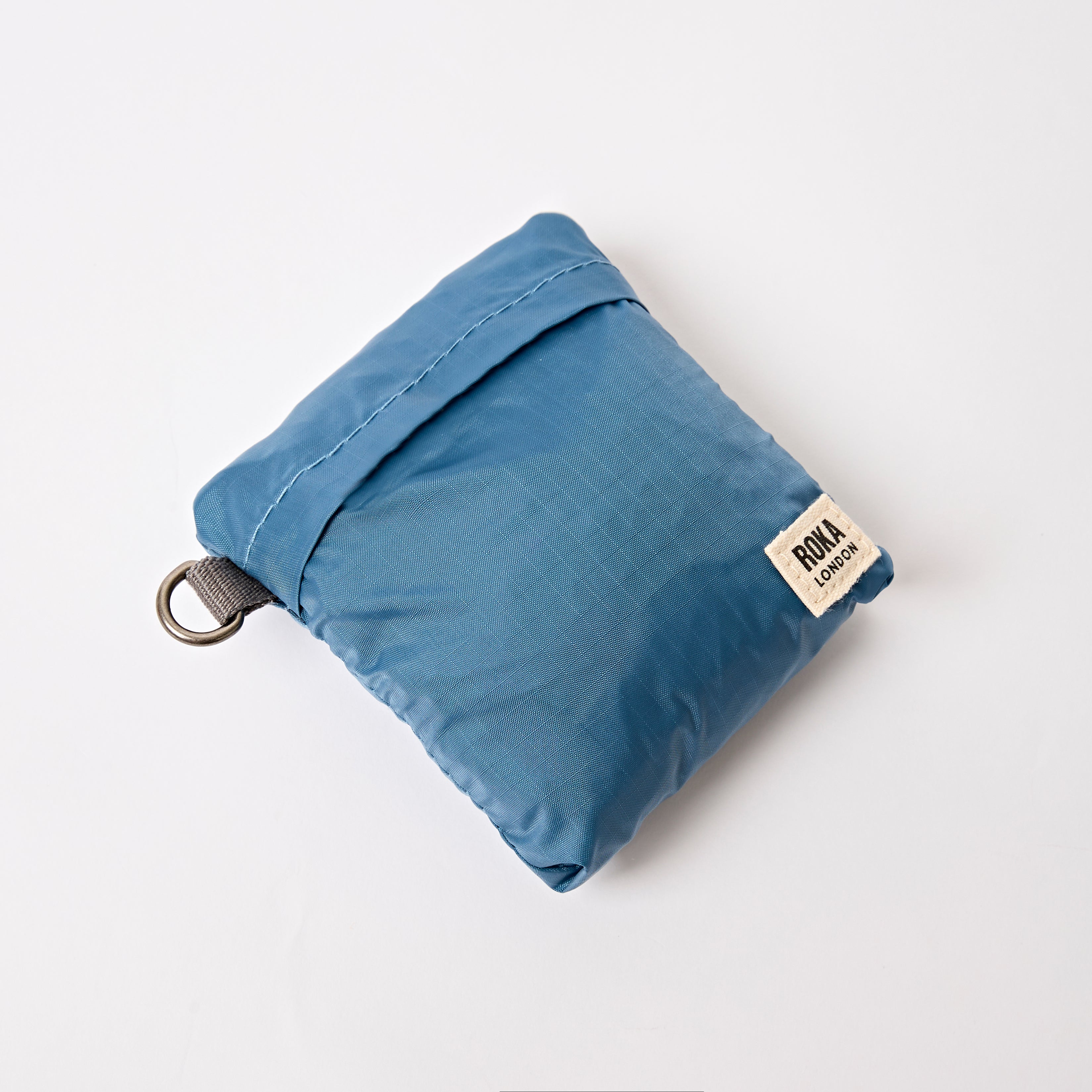 Roka London Borough Medium shopper retro blue sammenleggbar