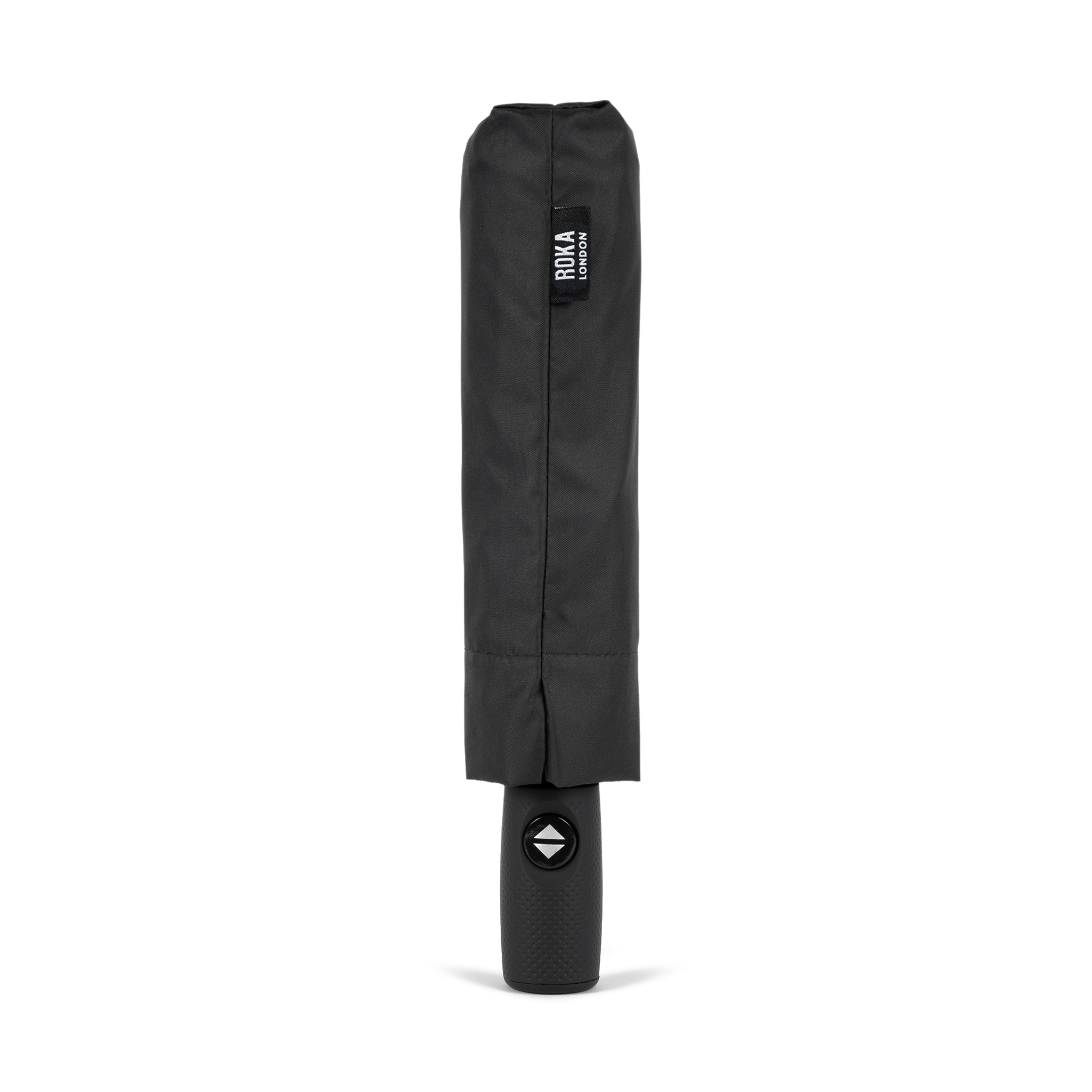 Roka London Waterloo paraply svart medium vindtett