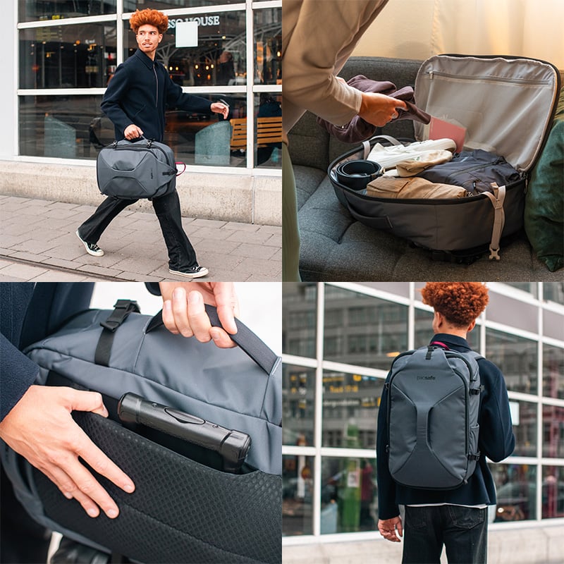 Pacsafe EXP45 kabinbag reisebag tyverisikker