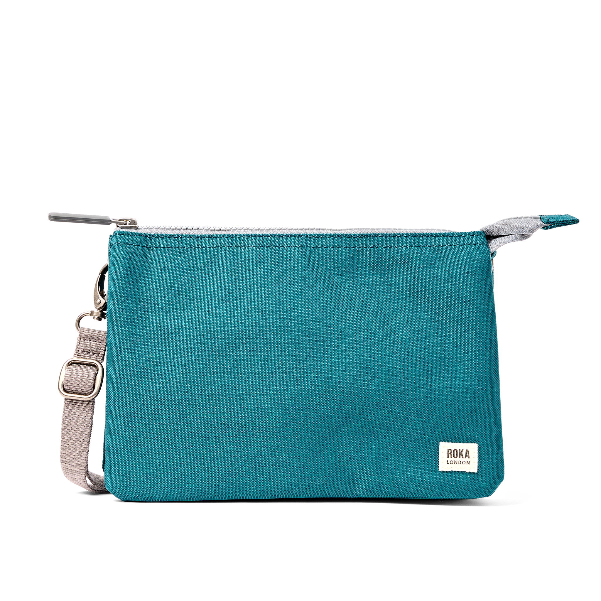 Roka London Carnaby XL skulderveske deep teal crossbody
