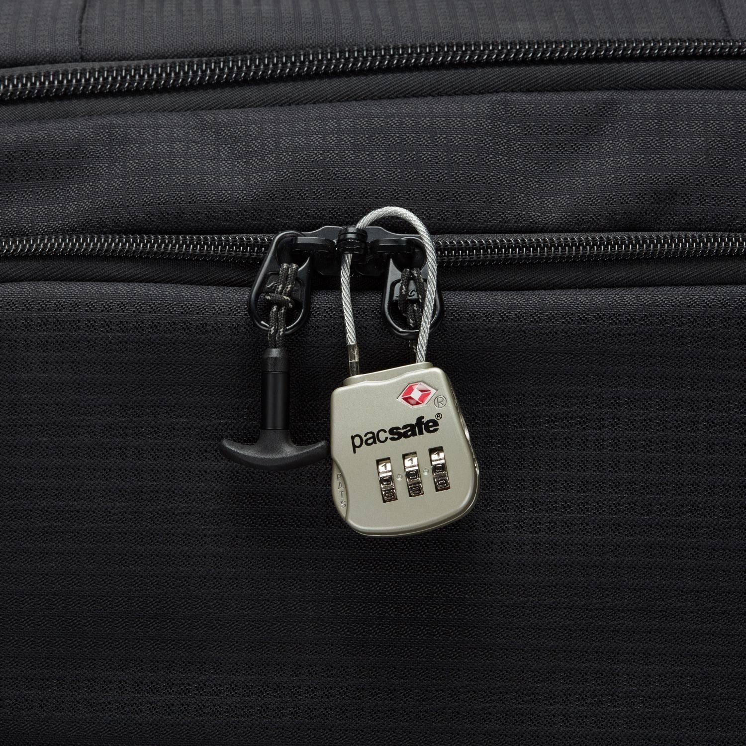 Pacsafe Prosafe 800 kabellås sølv kombinasjon