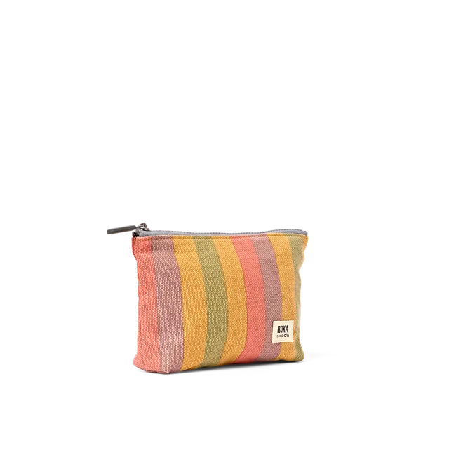 Roka London Maida Vale Faded Multi Stripe sminkepung small 1,2 liter