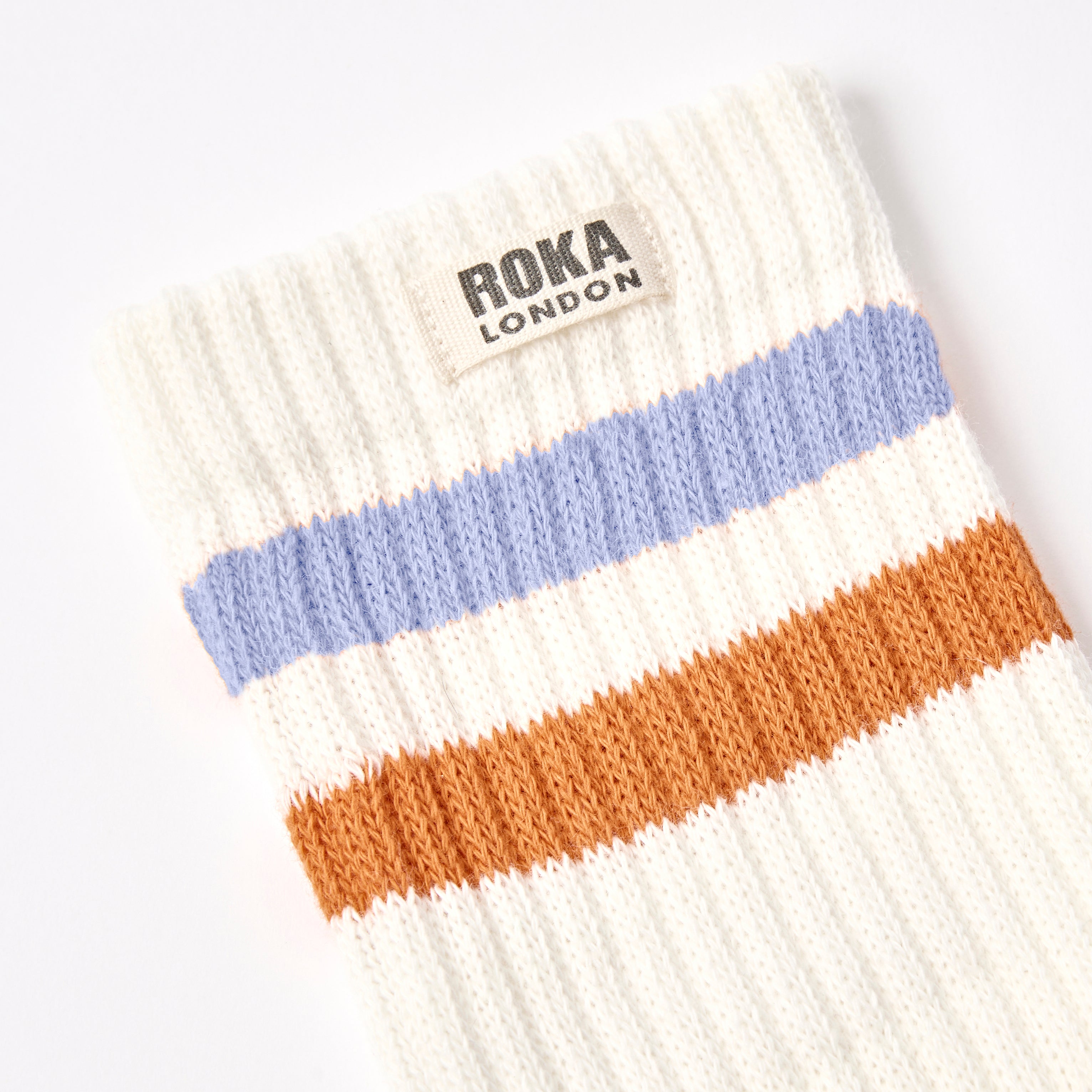 Roka London Windsor sokker dame 36-42 stripete bomull