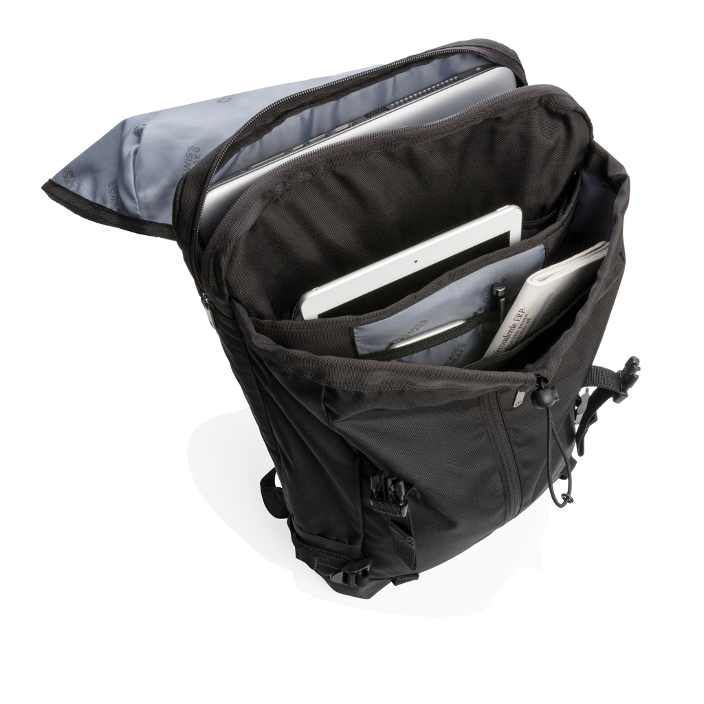 Swiss Peak 17" laptopsekk ryggsekk svart slitesterk