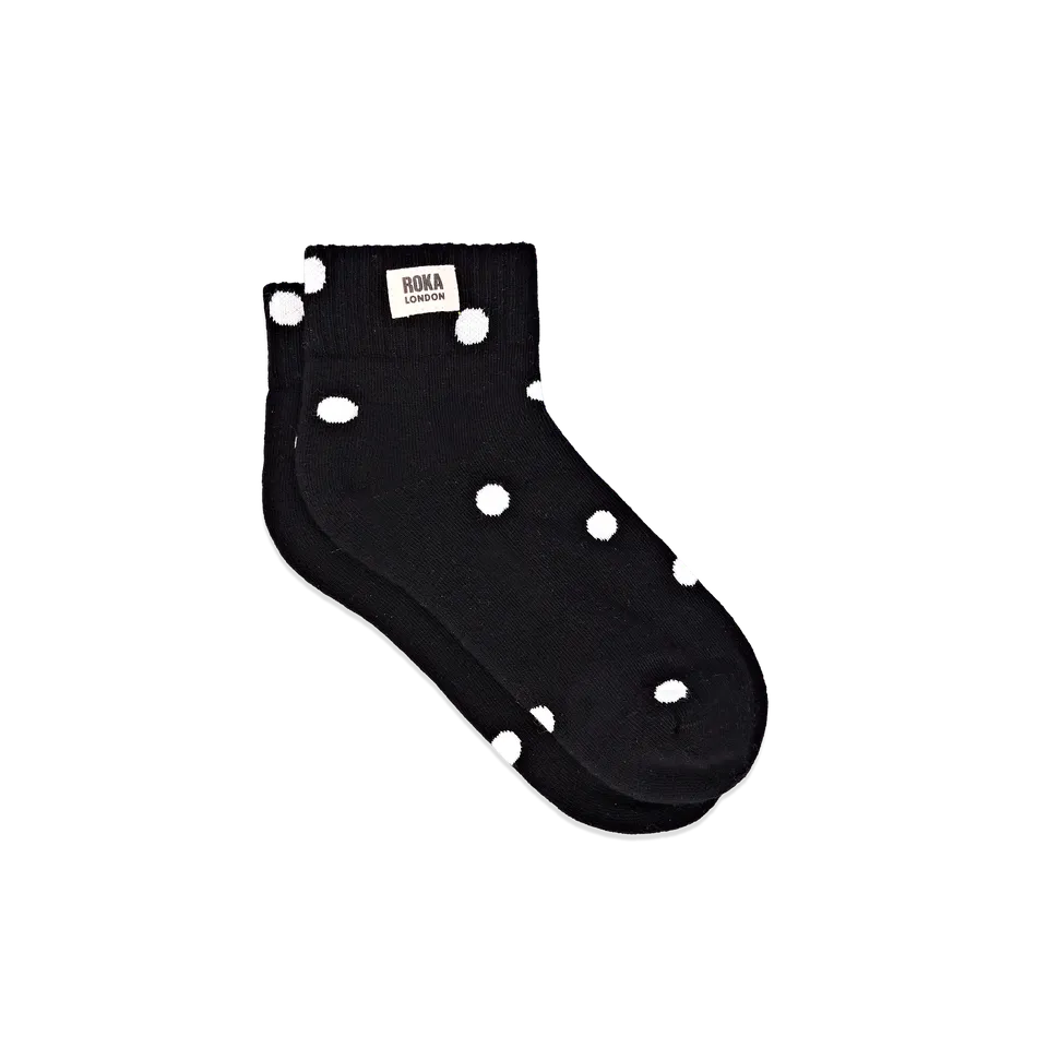 Roka London Wembley ankelsokker Black Dot dame