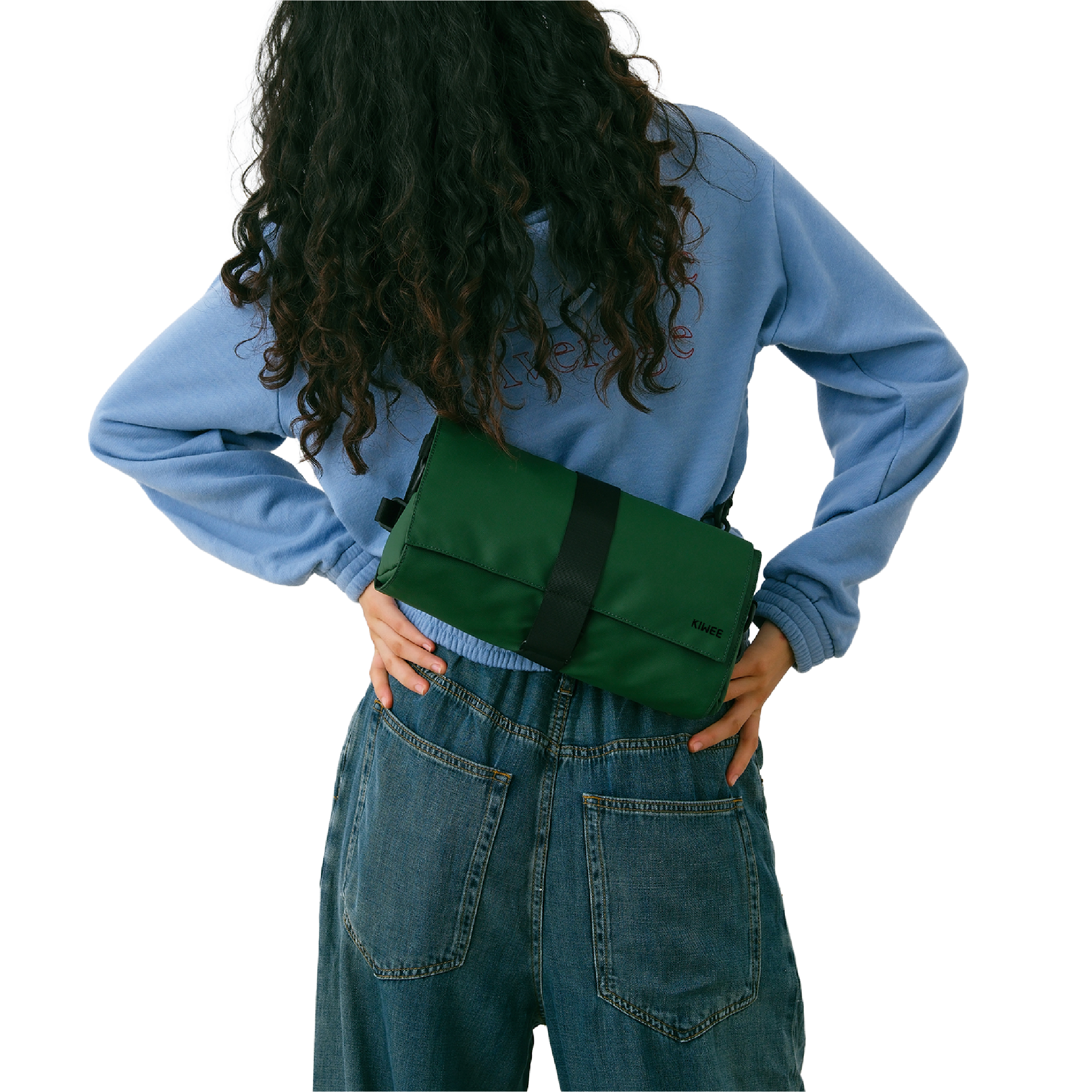 KIWEE Triangle Sling crossbody 3 L fir grønn