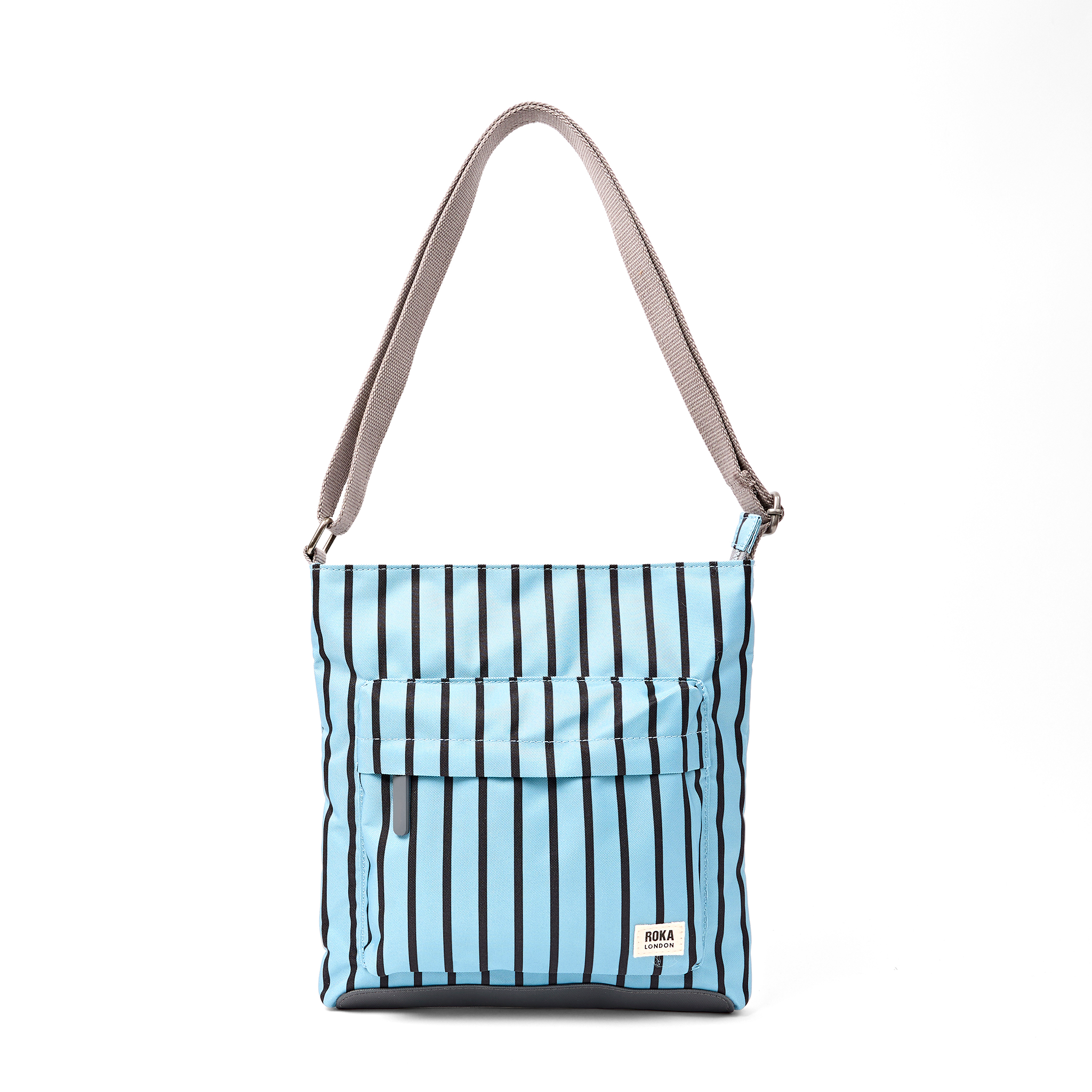 Roka London Kennington skulderveske medium blå stripe