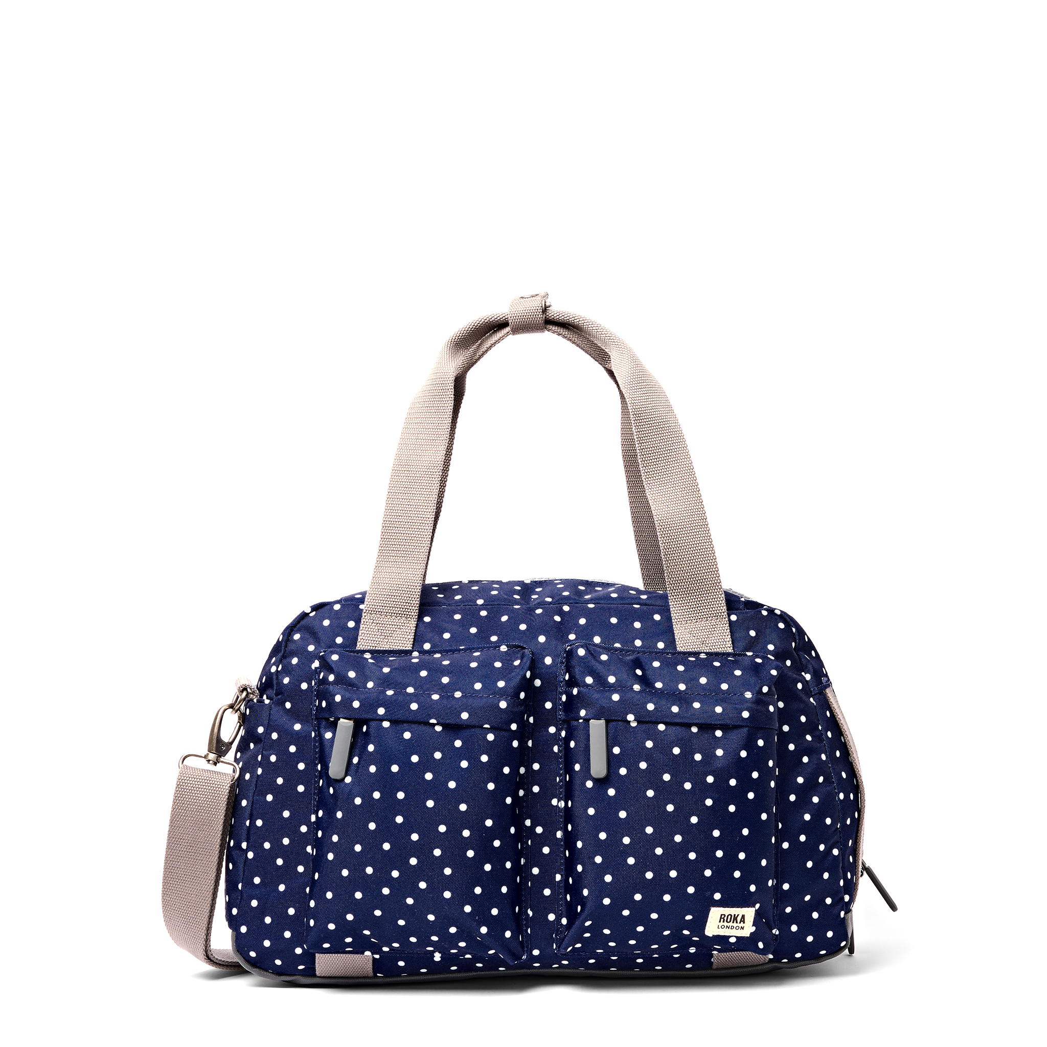 Roka London Gatwick duffelbag navy polka dot S 15"