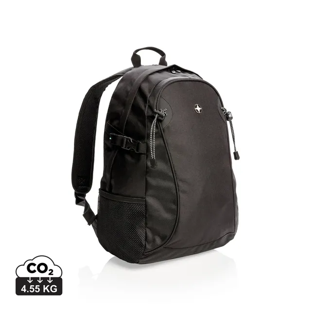 Swiss Peak friluftssekk ryggsekk svart polyester