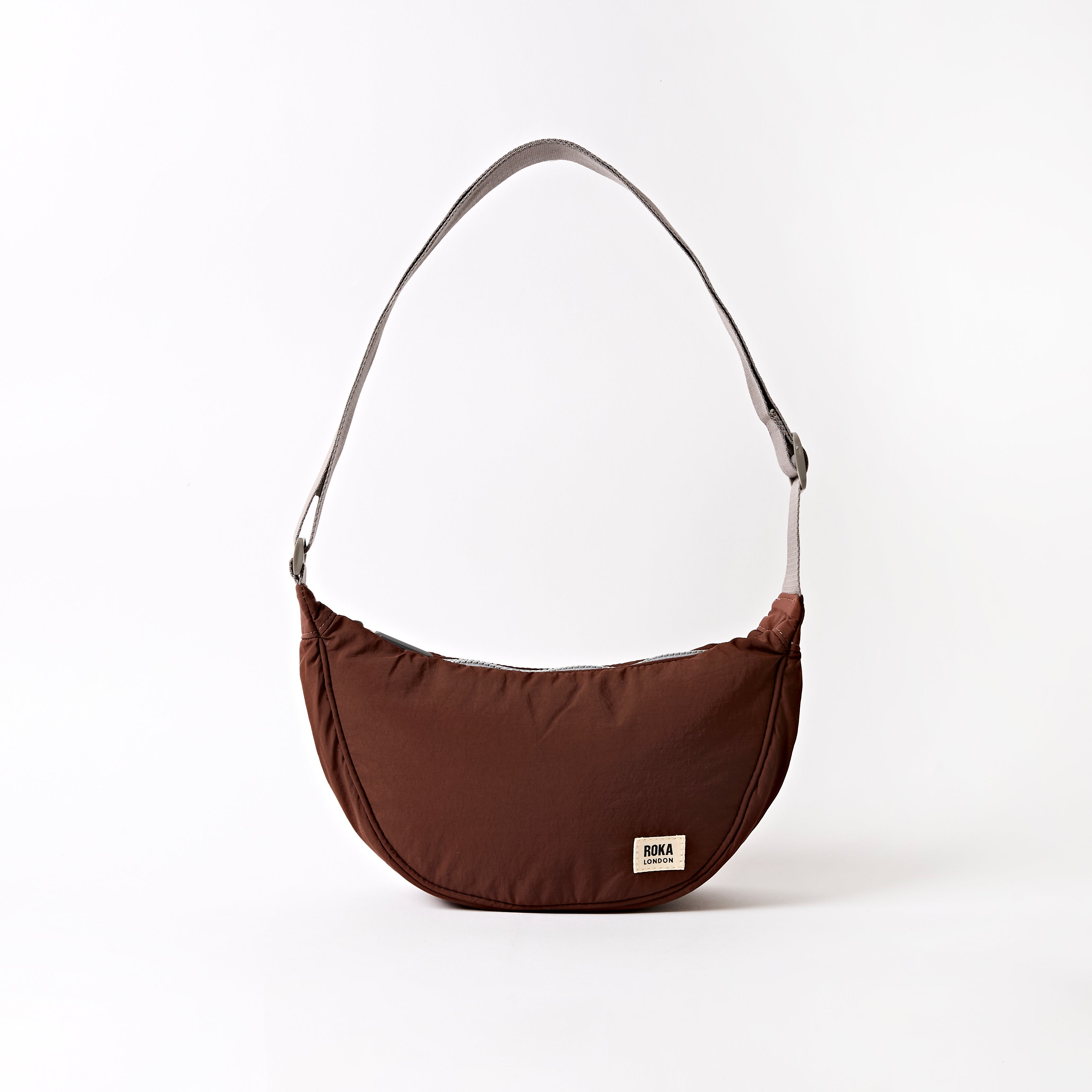 Roka London Farringdon skulderveske Chocolate small vattert