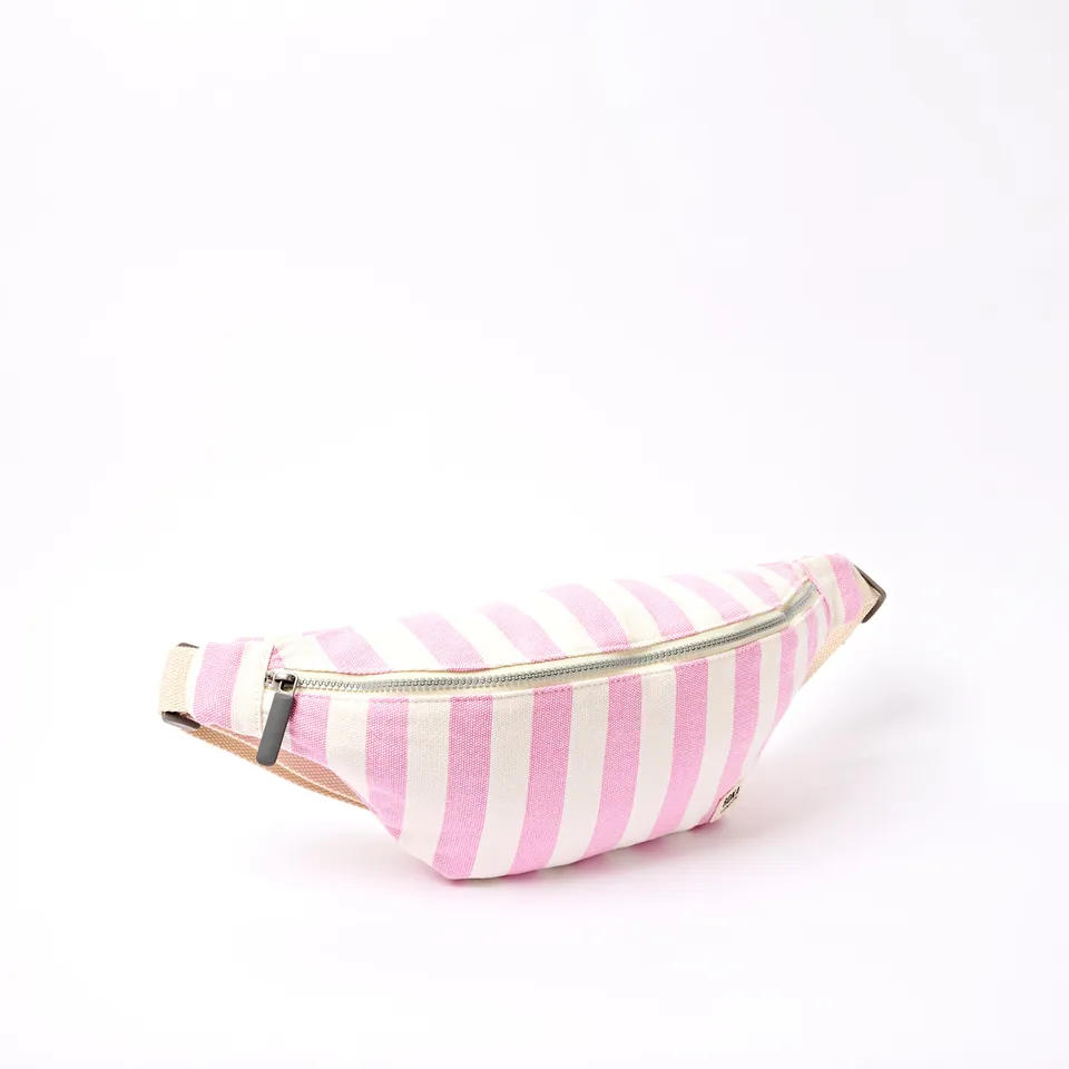 Roka London Mill Hill crossbody rumpetaske Sherbet Stripe small