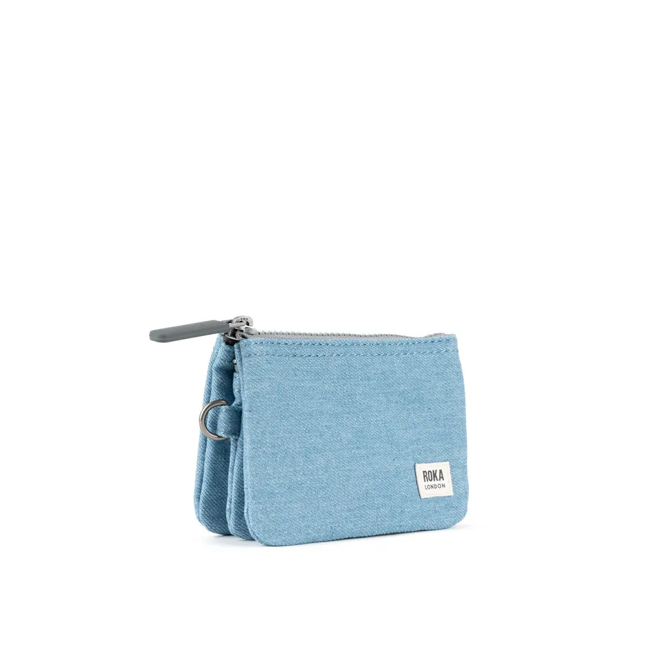 Roka London Carnaby Small lommebok Light Denim kompakt