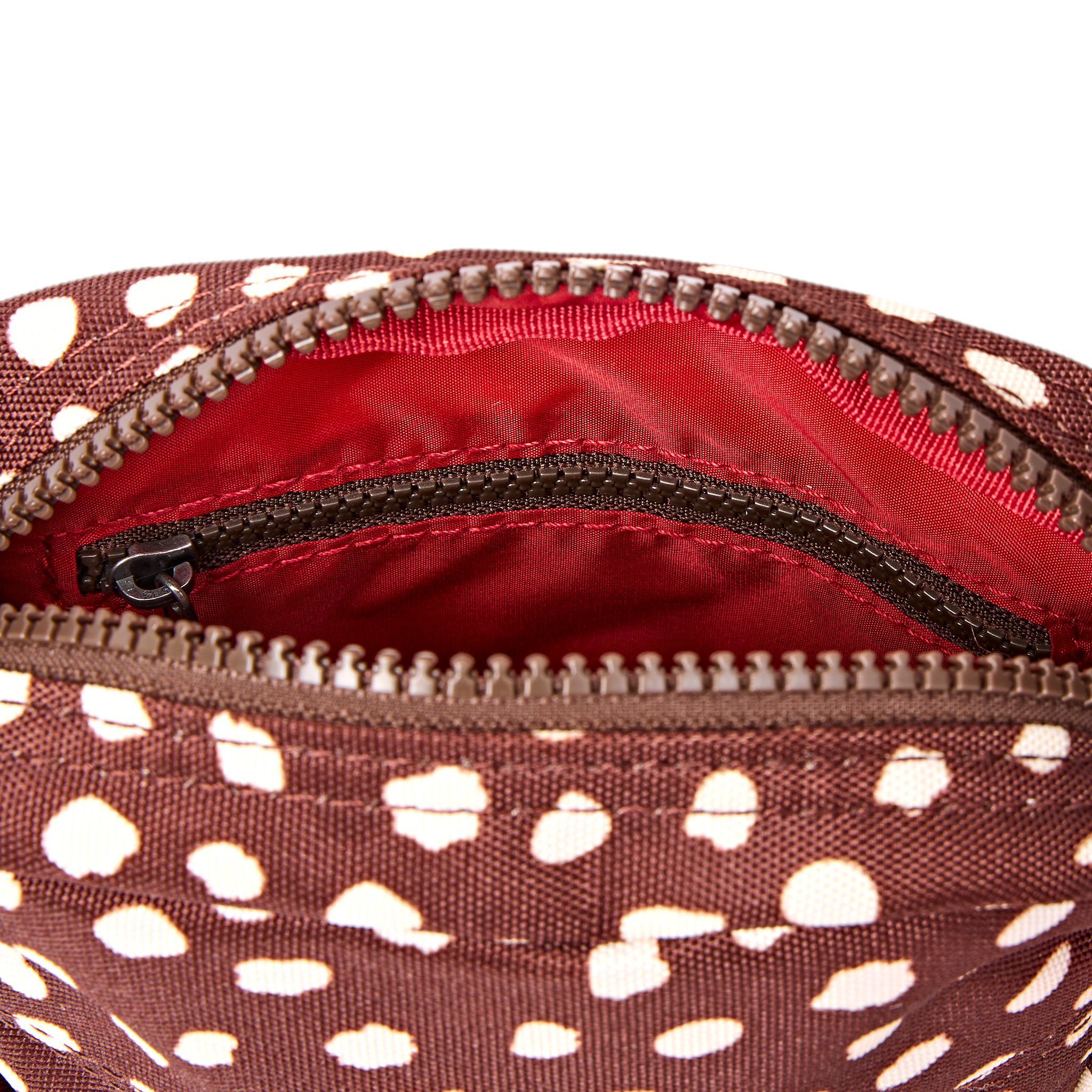 Roka London Bond crossbody Small brown dot vanntett