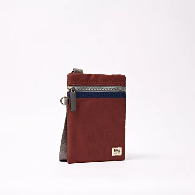 Roka London Chelsea mobilveske henna stripe ekstra liten