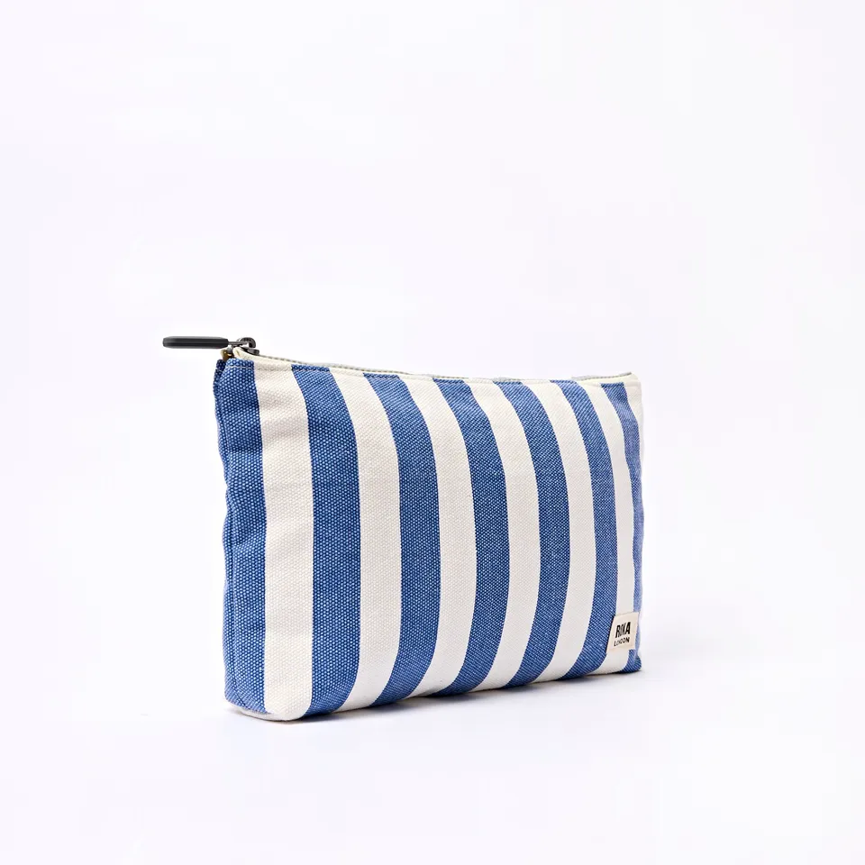 Roka London Maida Vale pouch denim stripe small 1,2 liter