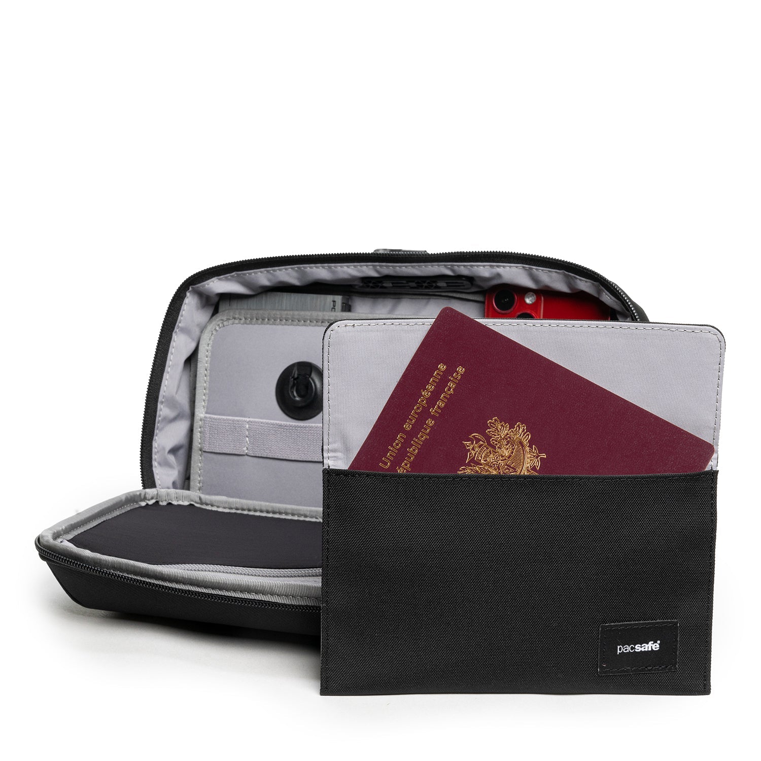Pacsafe RFIDsafe gadgetveske svart RFID-sikker