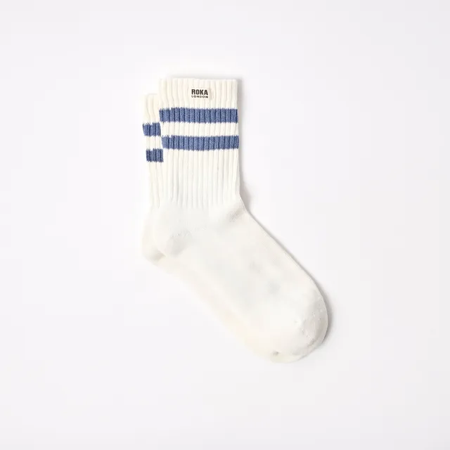 Roka London Windsor sokker Coastal Blue 40–48 økologisk