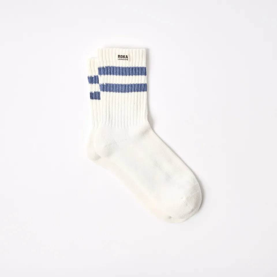 Roka London Windsor sokker Coastal Blue 40–48 økologisk