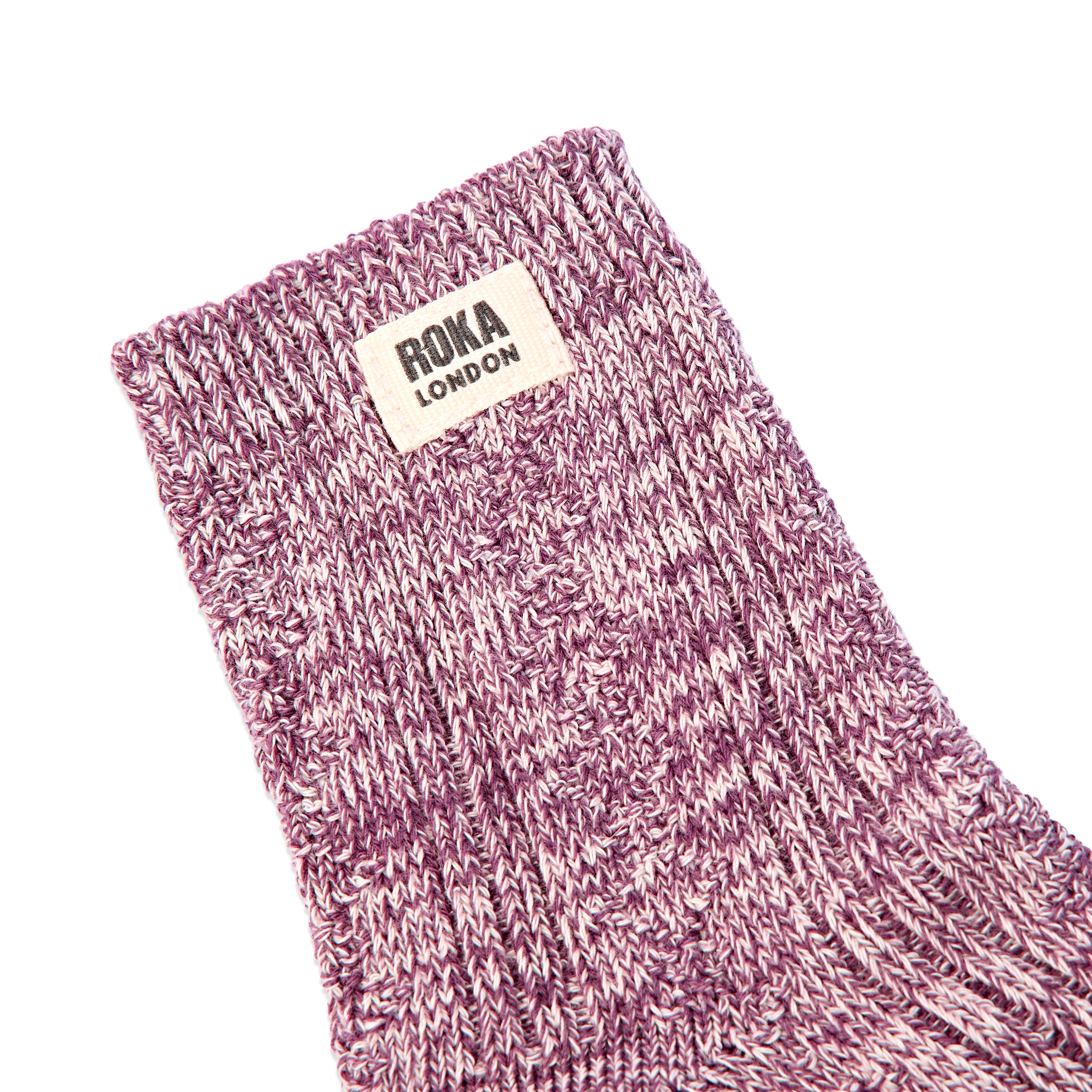 Roka London Wallace crewsokker berry 36-42 bomull