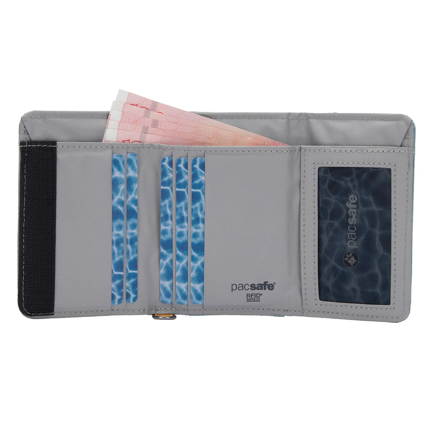 Pacsafe RFIDsafe trifold lommebok RFID Jet Black