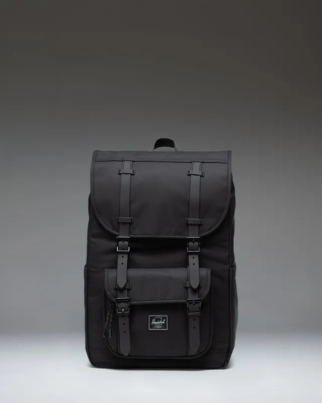 Herschel Little America Mid ryggsekk svart twill