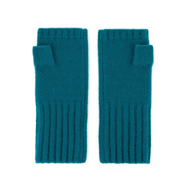 Roka London Metropolitan fingerløse hansker Teal kashmir