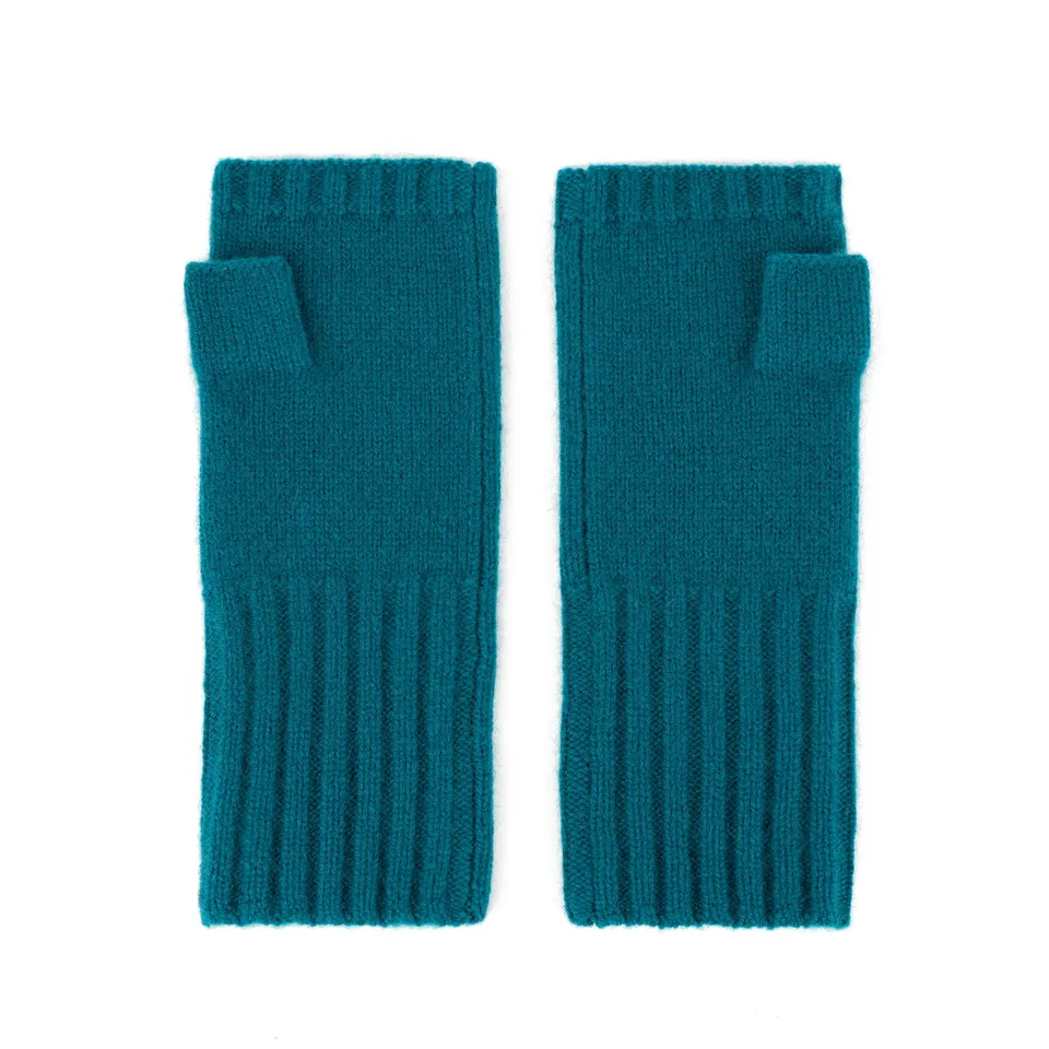 Roka London Metropolitan fingerløse hansker Teal kashmir