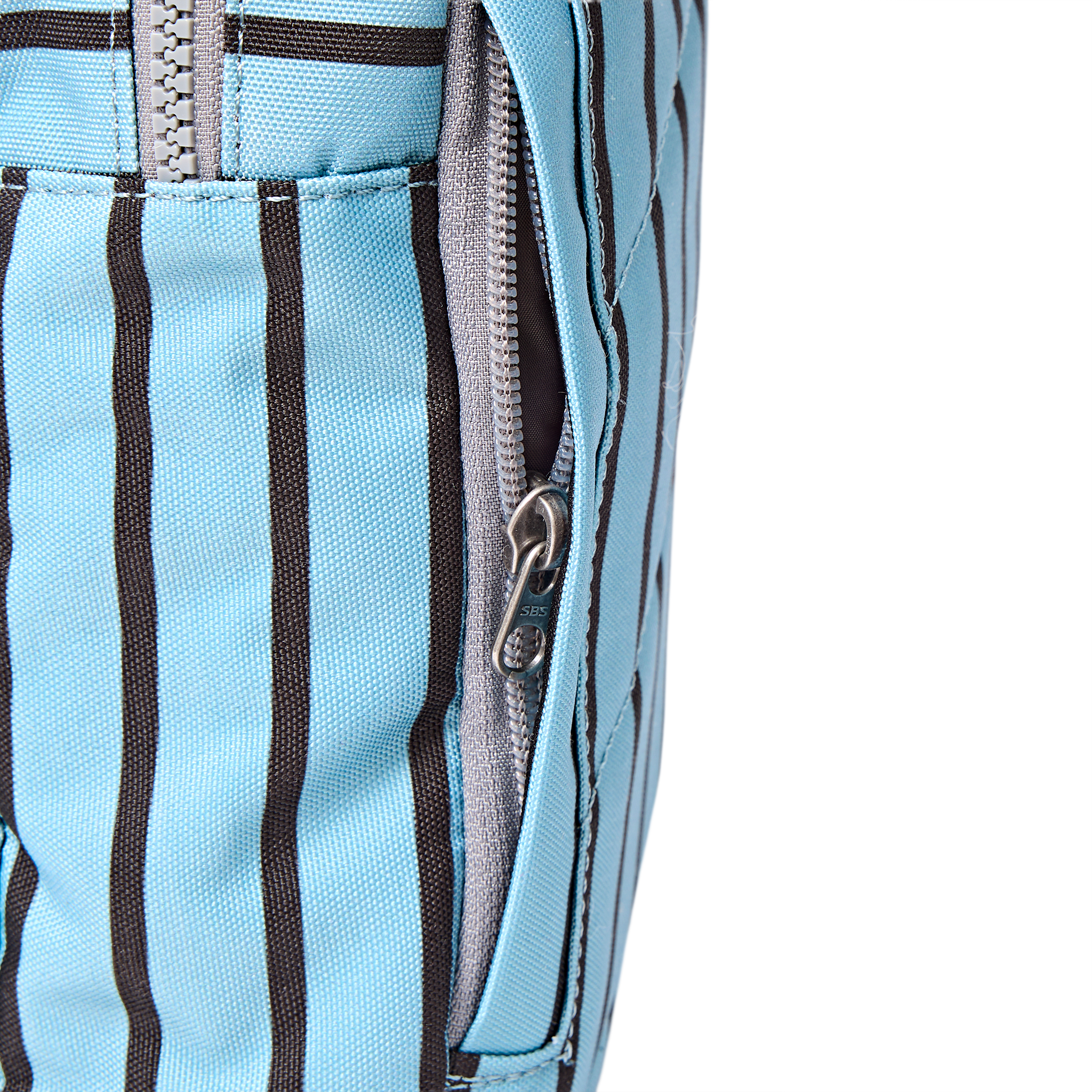 Roka London Willesden skulderveske blå striper Large 5 liter