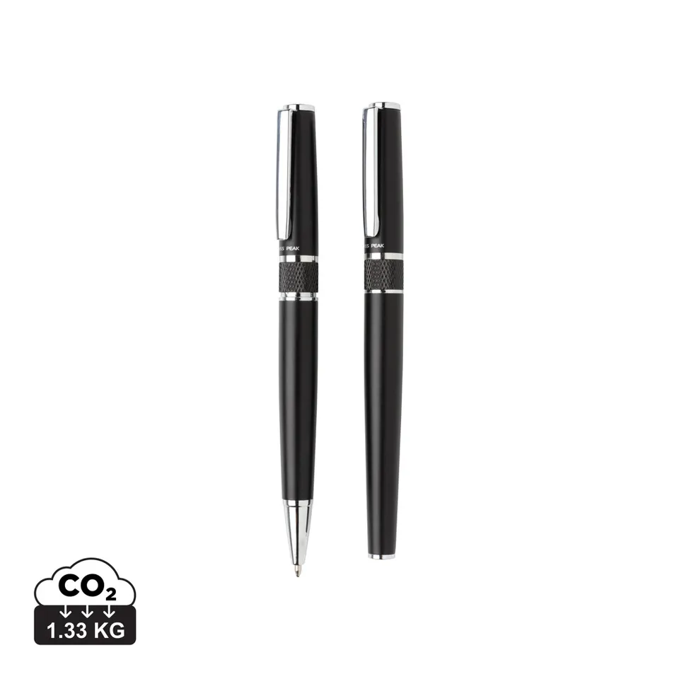 Swiss Peak Deluxe pennesett svart 2 penner gave