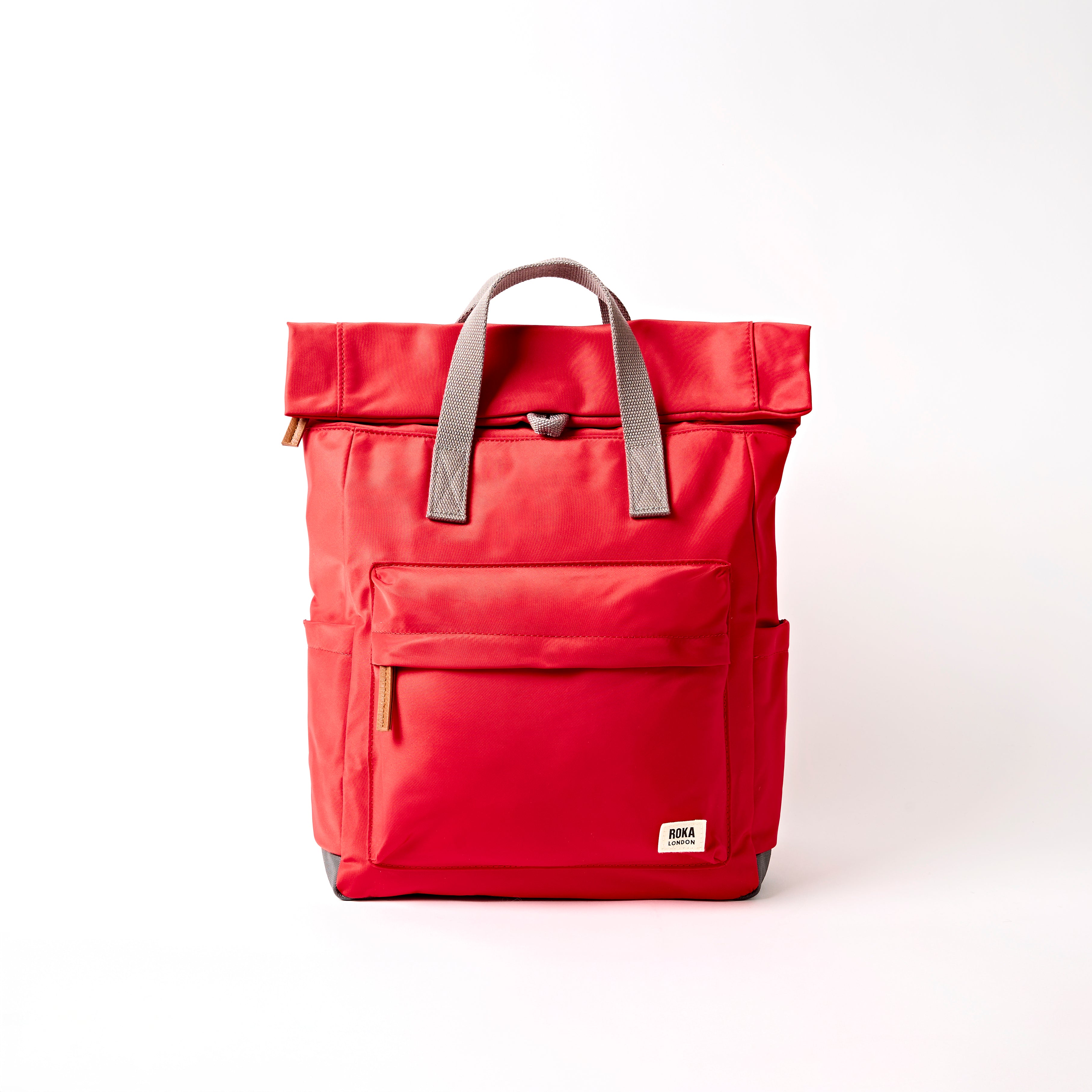 Roka London Canfield ryggsekk Small Scarlet roll-top 9,8 liter