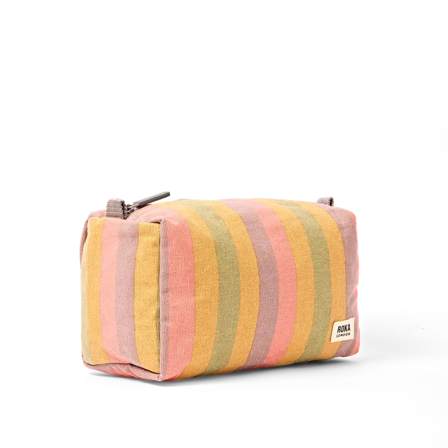 Roka London Maygrove toalettmappe faded stripe small 4,8 liter