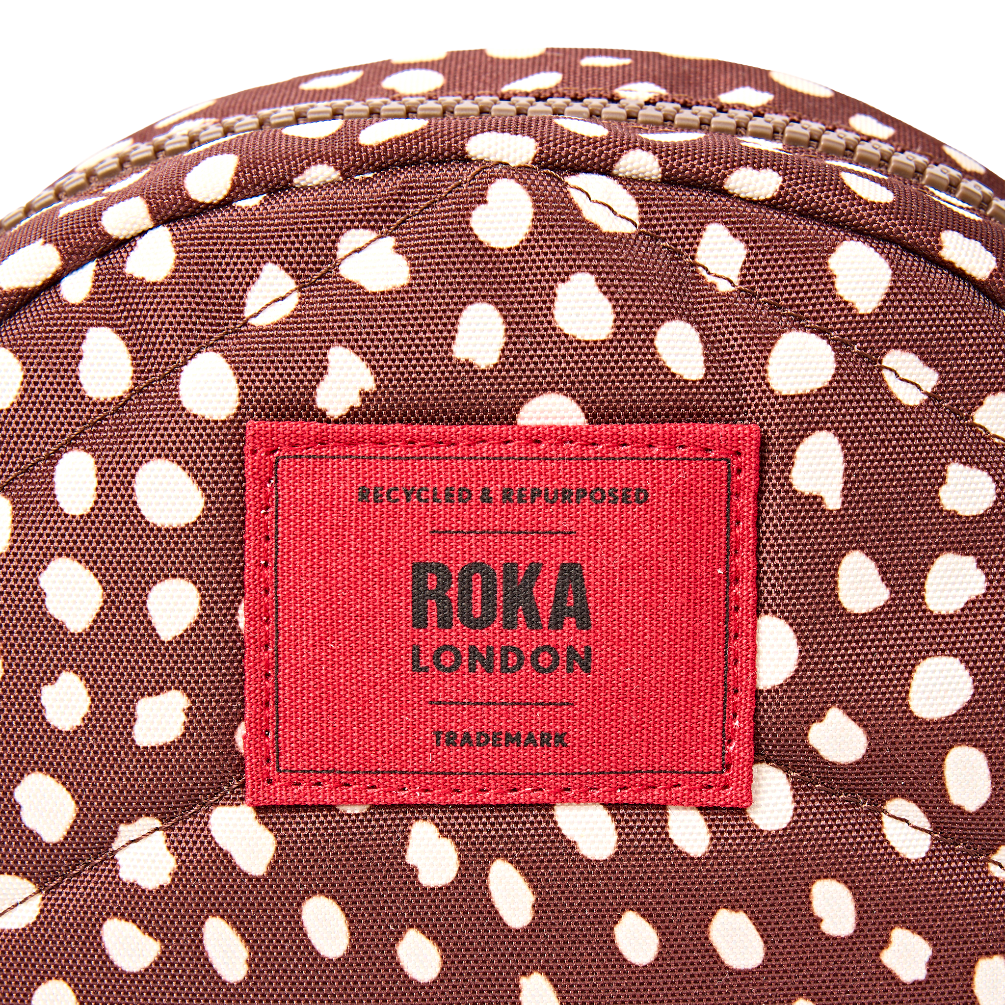 Roka London Paddington skulderveske Small Brown Dot 4,1 liter