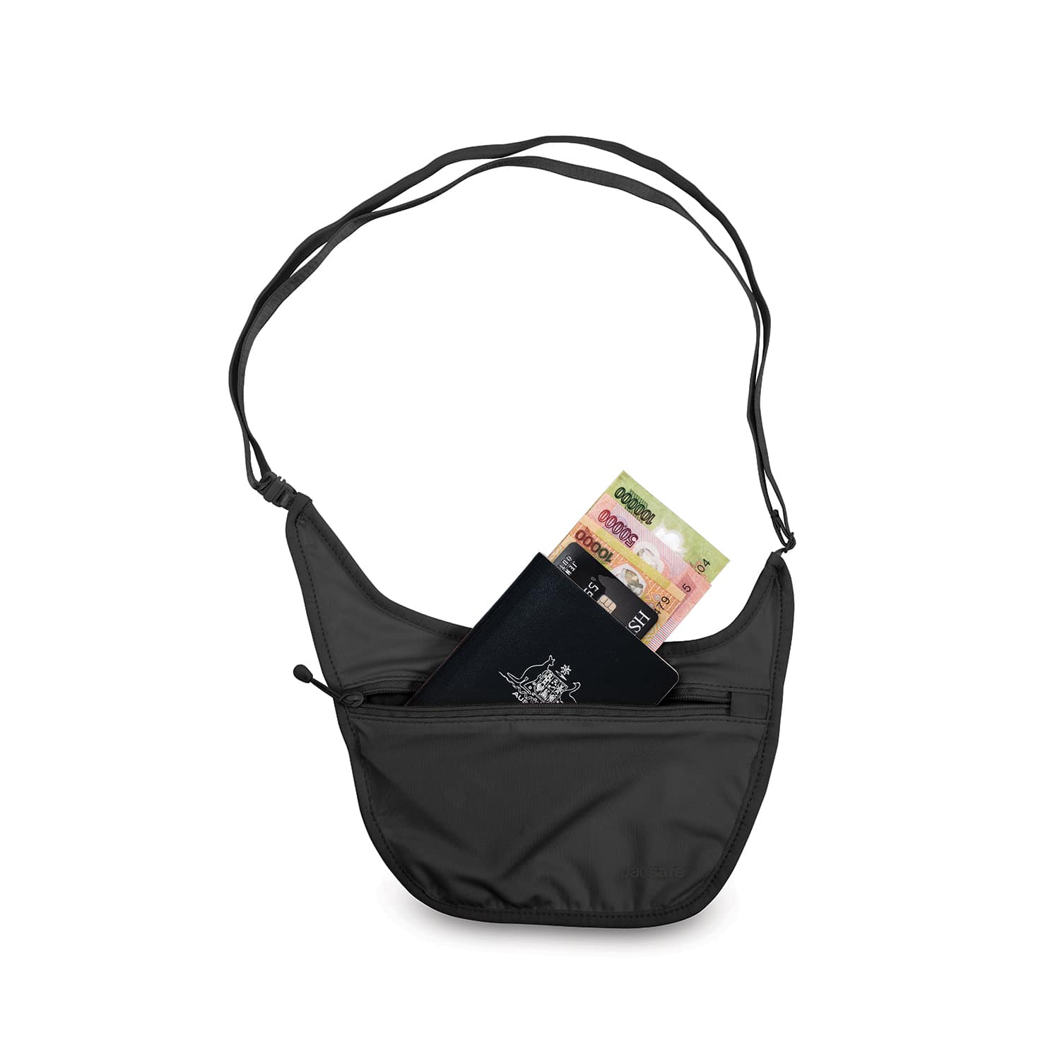 Pacsafe Coversafe S80 magebelte svart passlomme