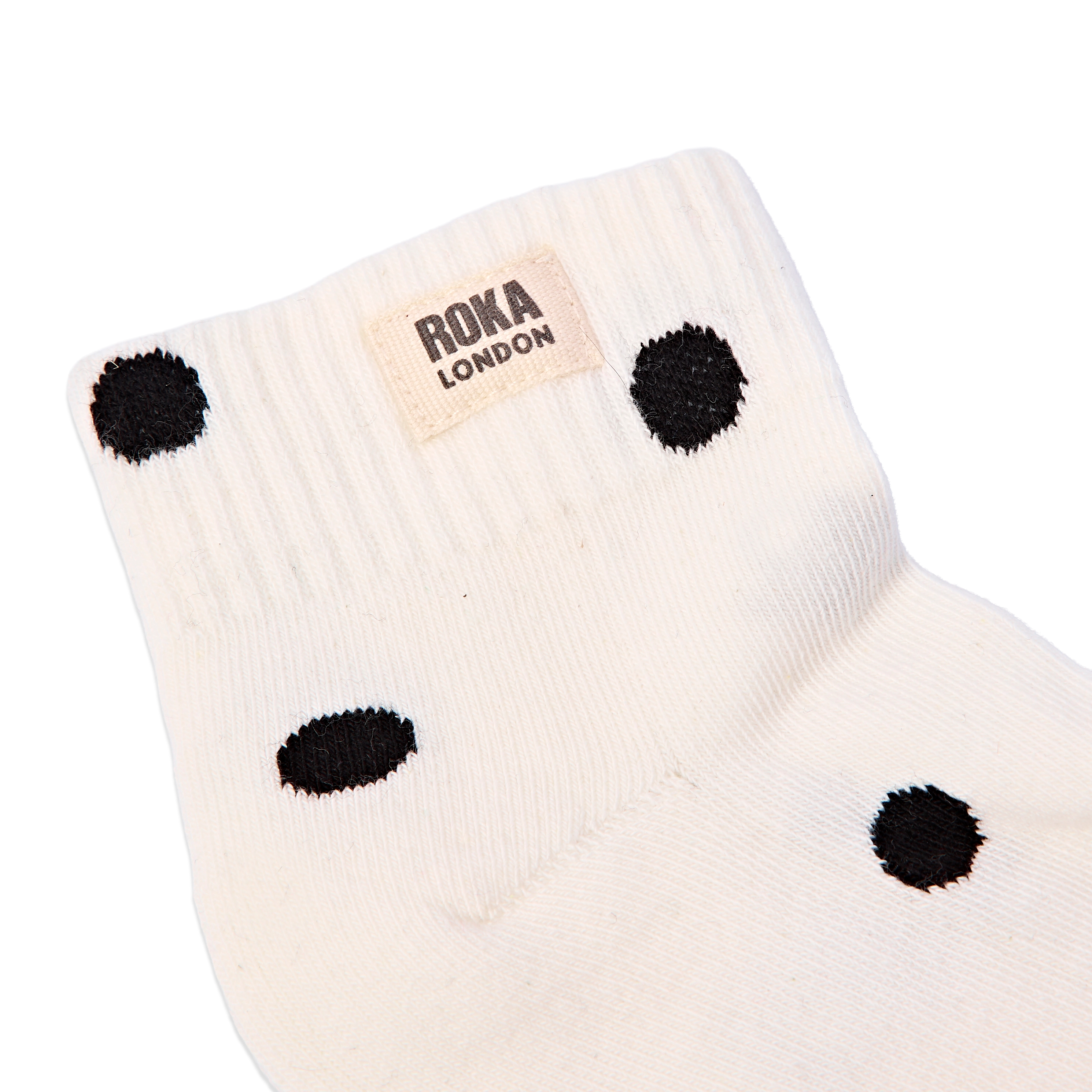 Roka London Wembley ankelsokker marshmallow dot 36-42 bomull