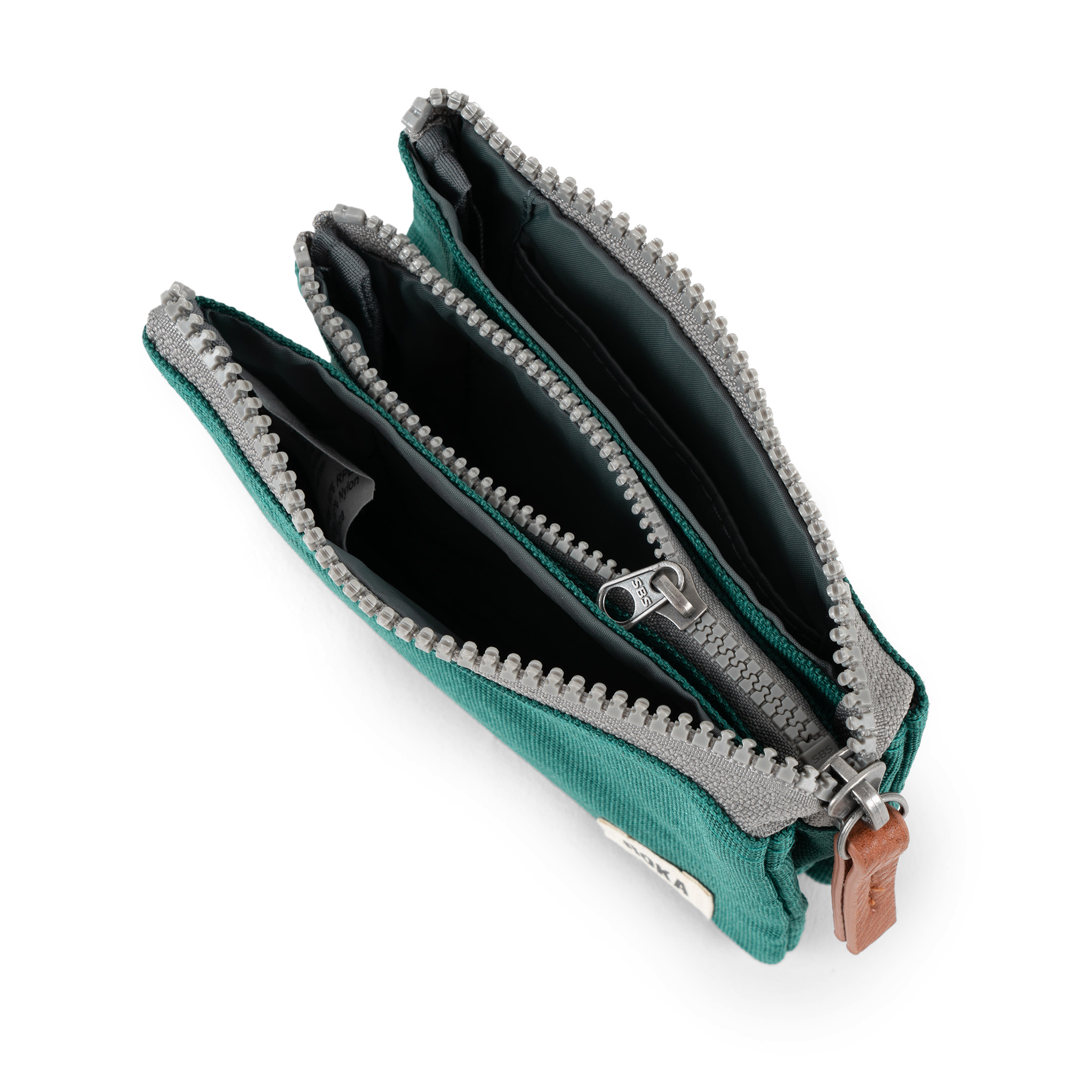 Roka London Carnaby lommebok small teal 0,2 liter
