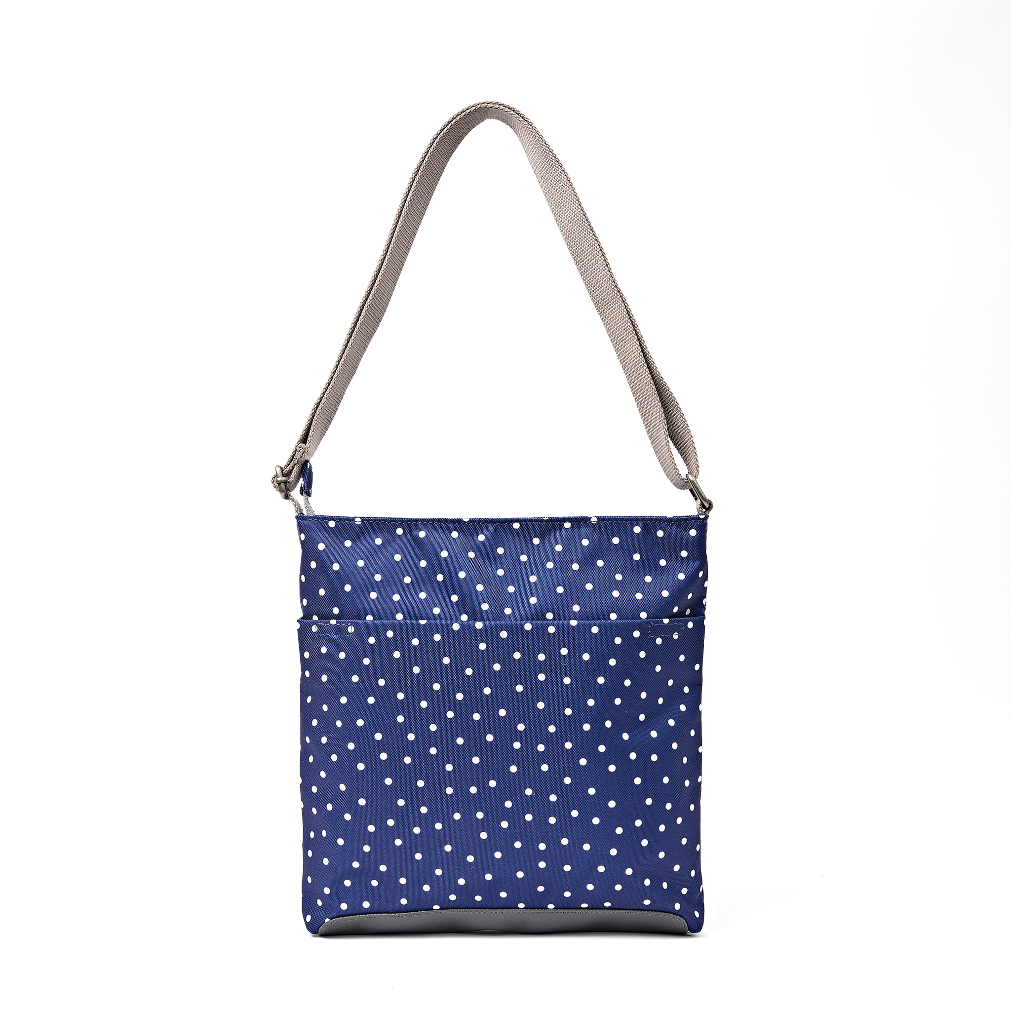 Roka London Kennington skulderveske navy polka dot