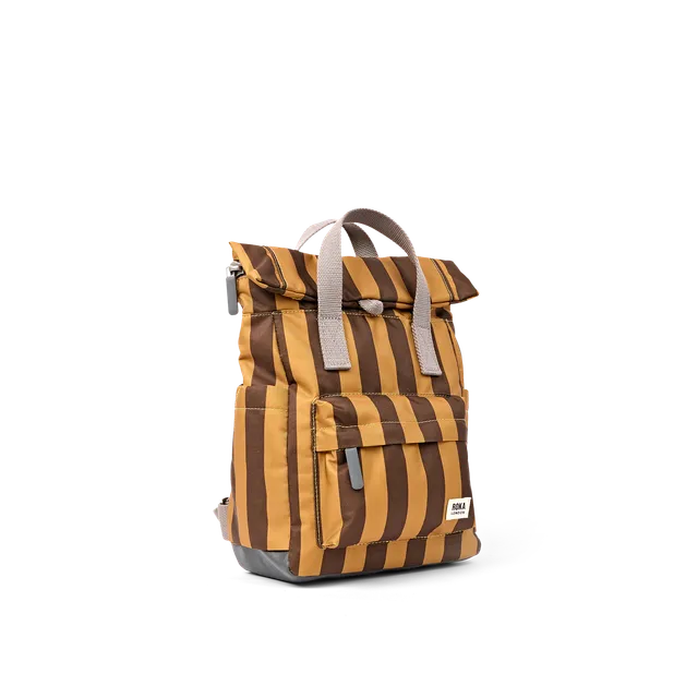 Roka London Canfield sekk small brun stripe 9,8 liter