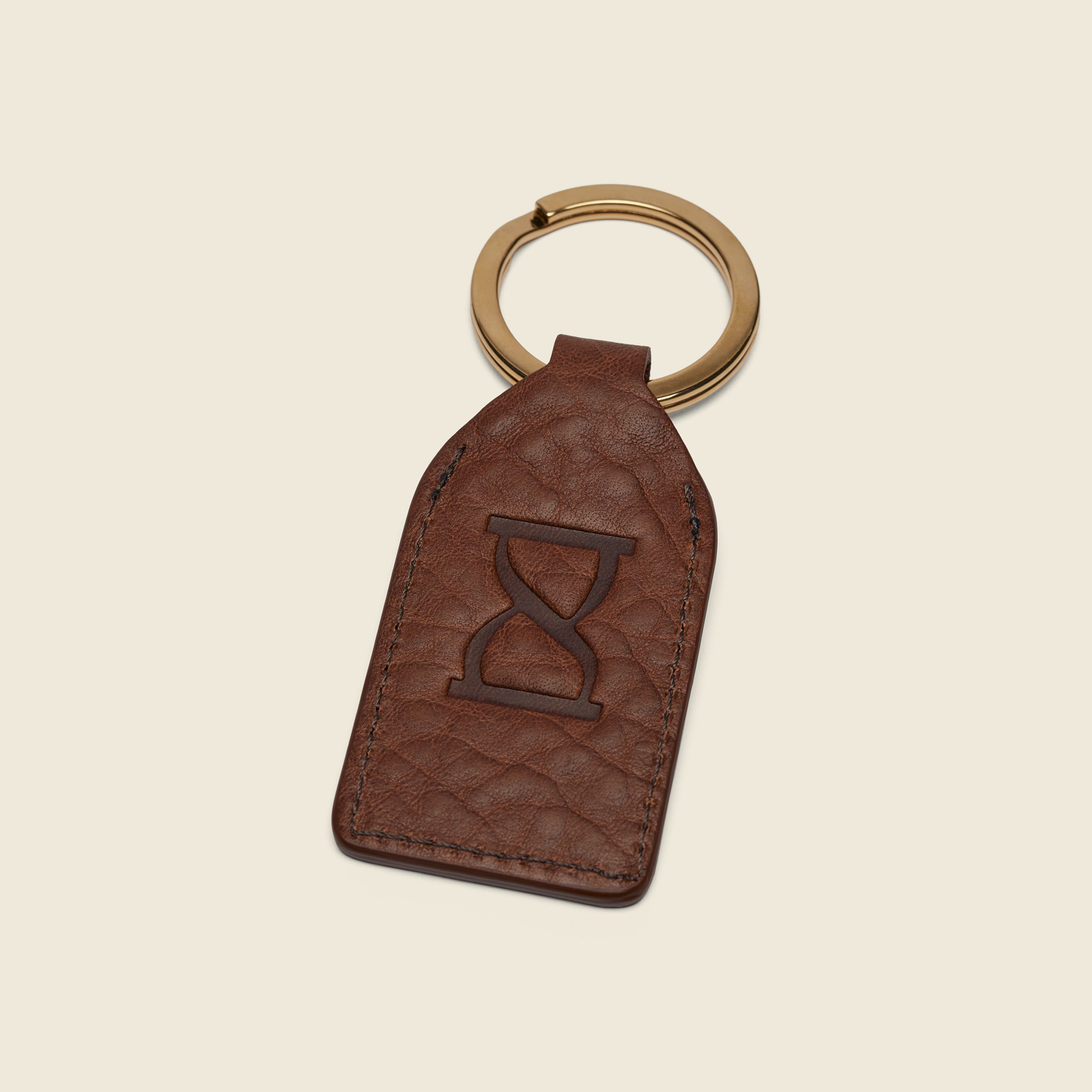 Chapman Keyring nøkkelring skinn svart messing