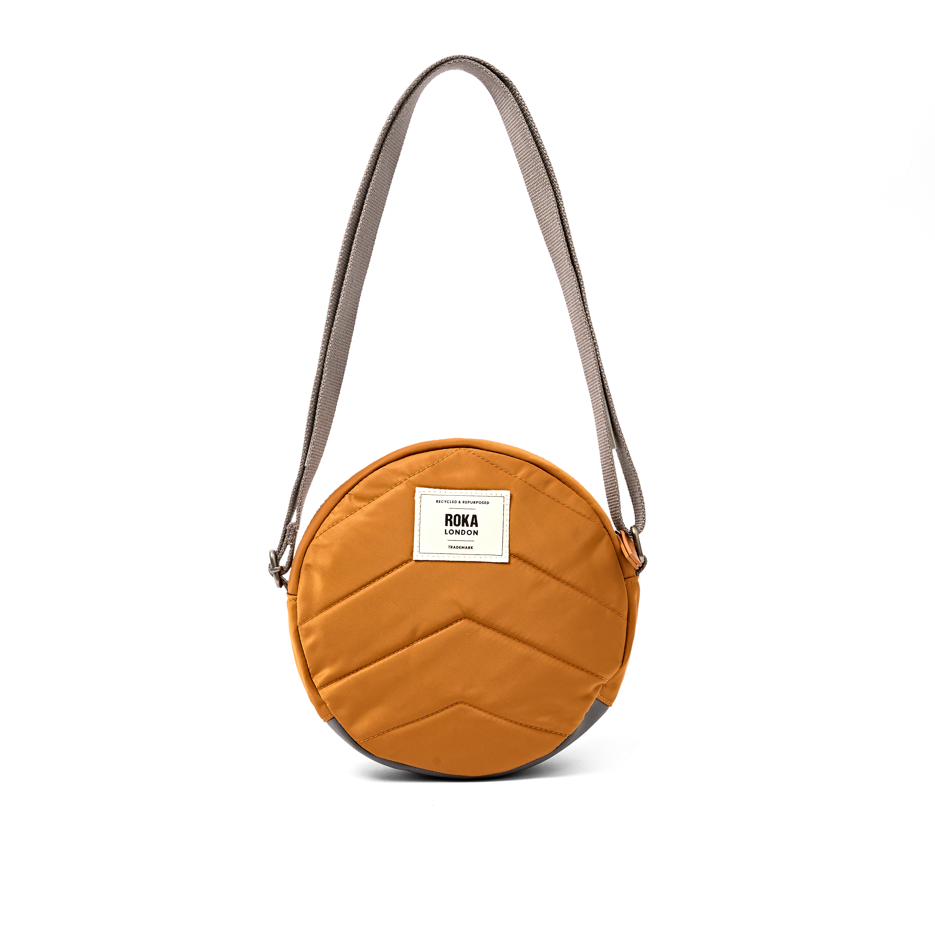 Roka London Paddington rund veske Small Biscuit crossbody 4,1L