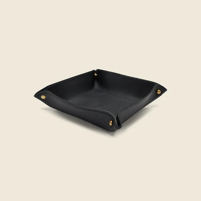Chapman Tray Tidy skinnskål svart skinn