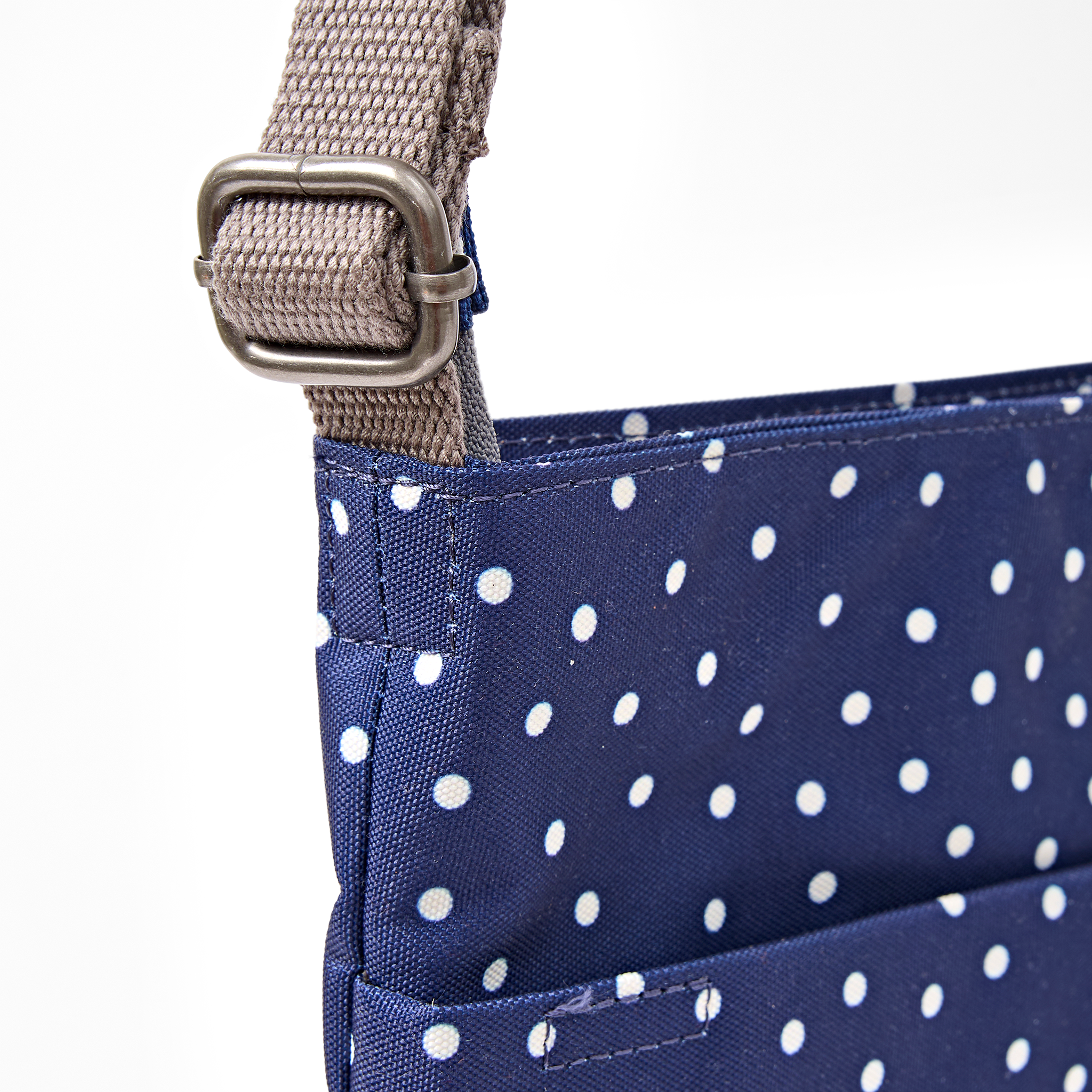 Roka London Kennington skulderveske navy polka dot