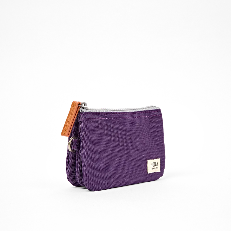 Roka London Carnaby Small lommebok Deep Grape vanntett