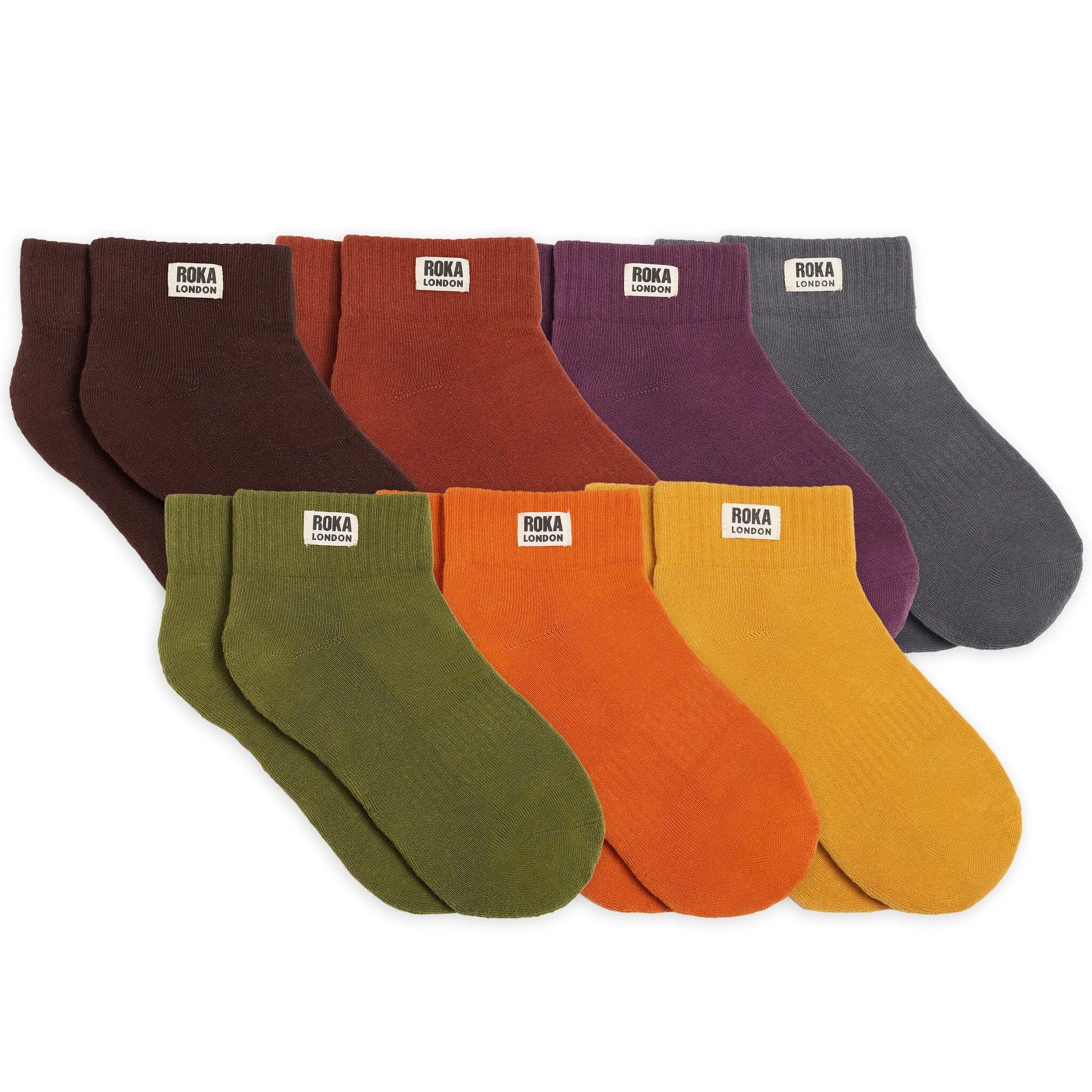 Roka London Wembley ankelsokker dame Earthy 3-pk økologisk