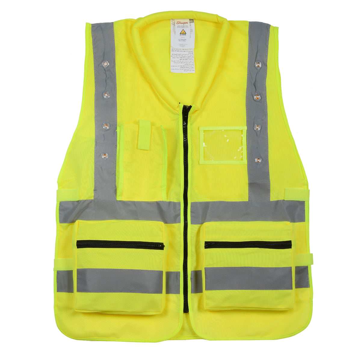 Shugon Hi-Safe refleksvest oransje med LED-lys