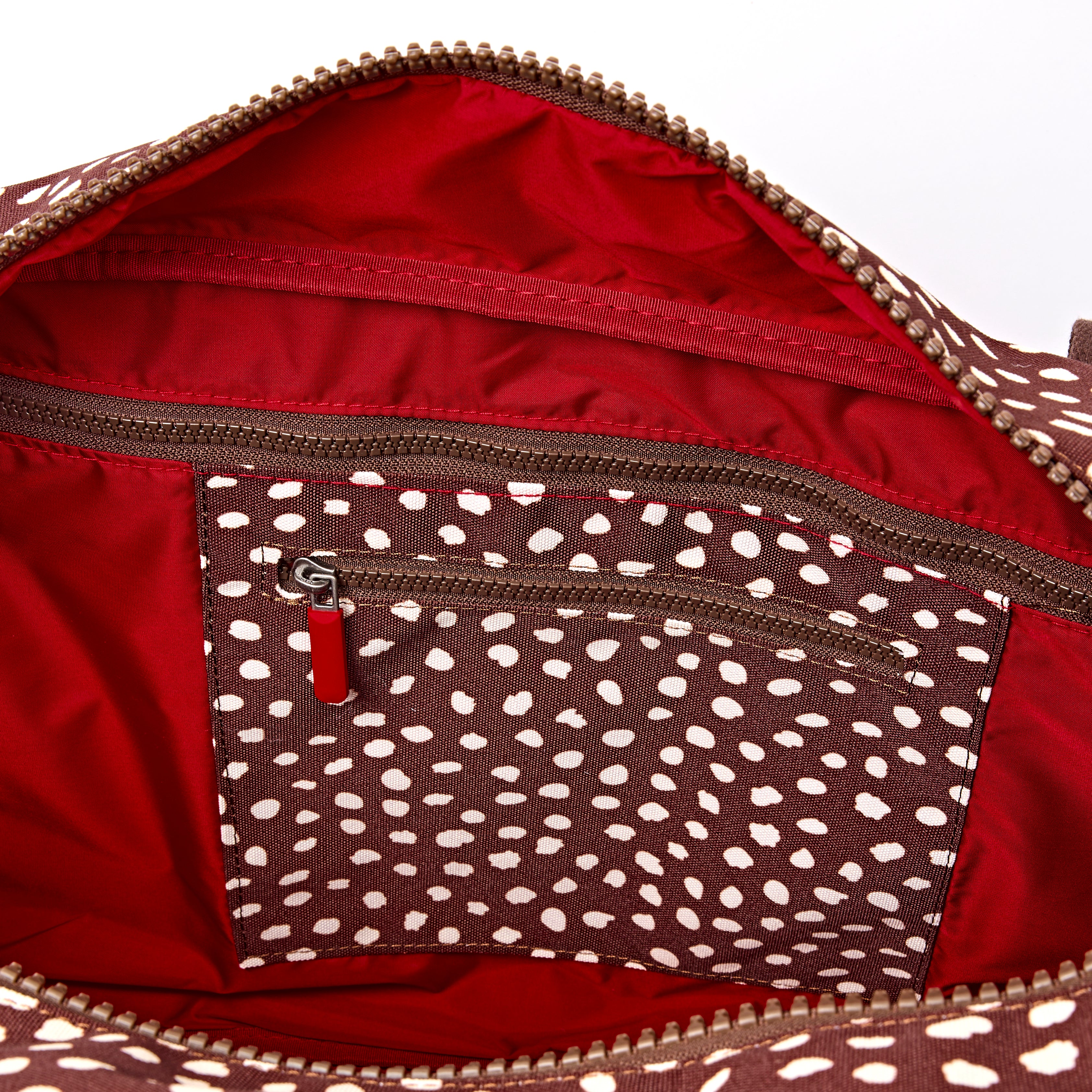 Roka London Gatwick duffelbag brown dot small vanntett