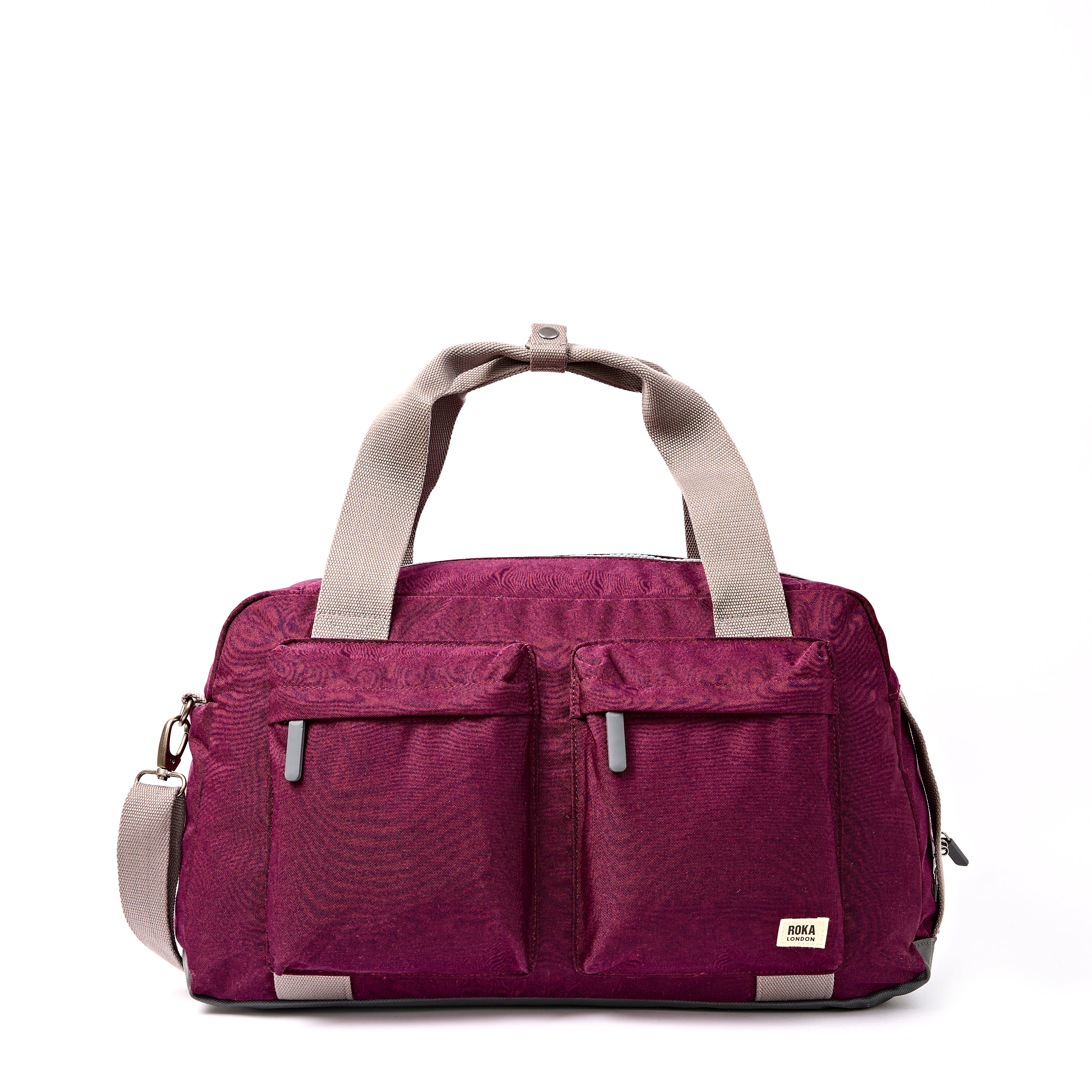 Roka London Gatwick Small duffelbag cherry håndbagasje