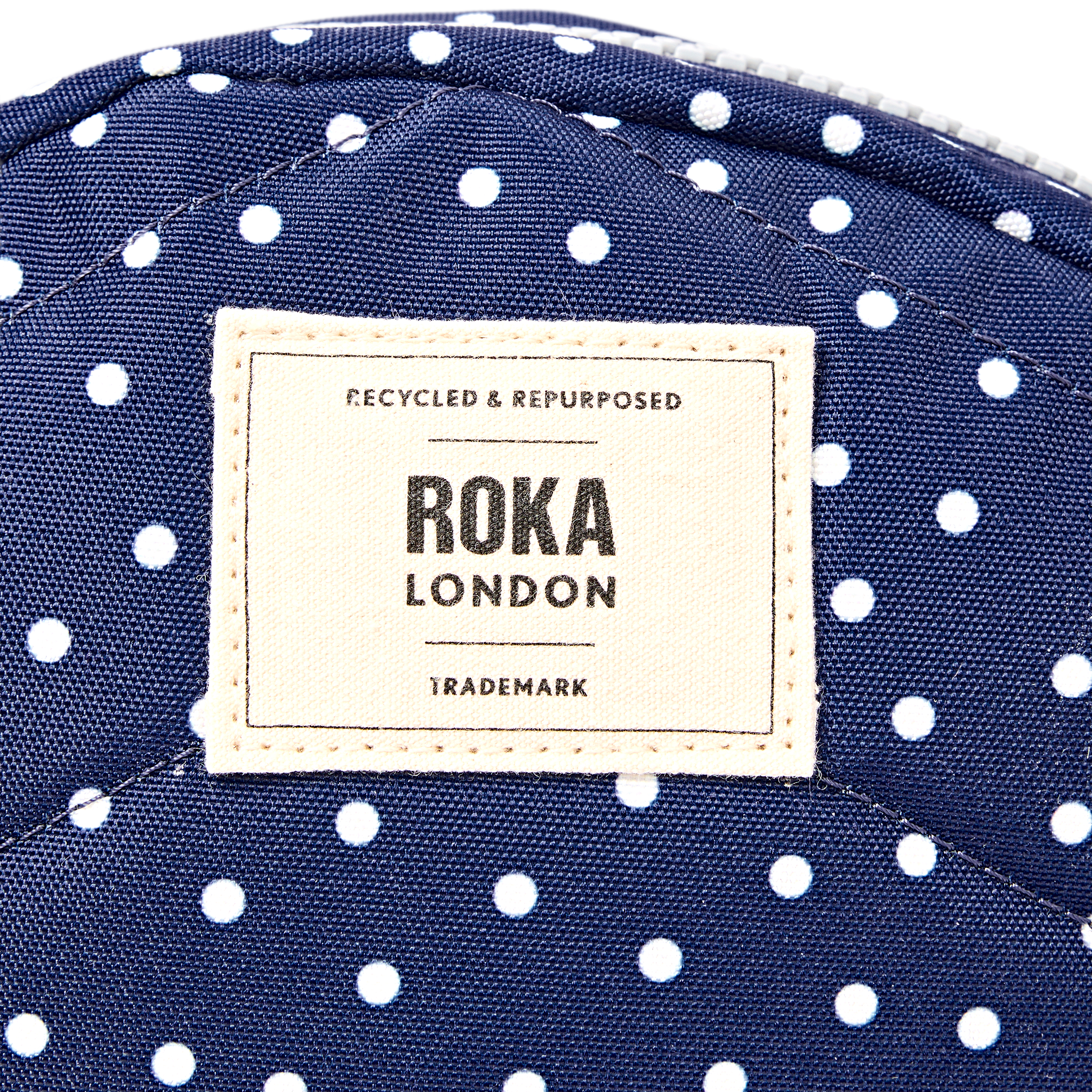 Roka London Paddington skulderveske Small prikkete rund