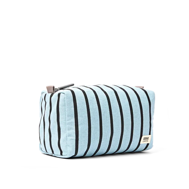 Roka London Maygrove toalettmappe blue stripe small 4,8 L